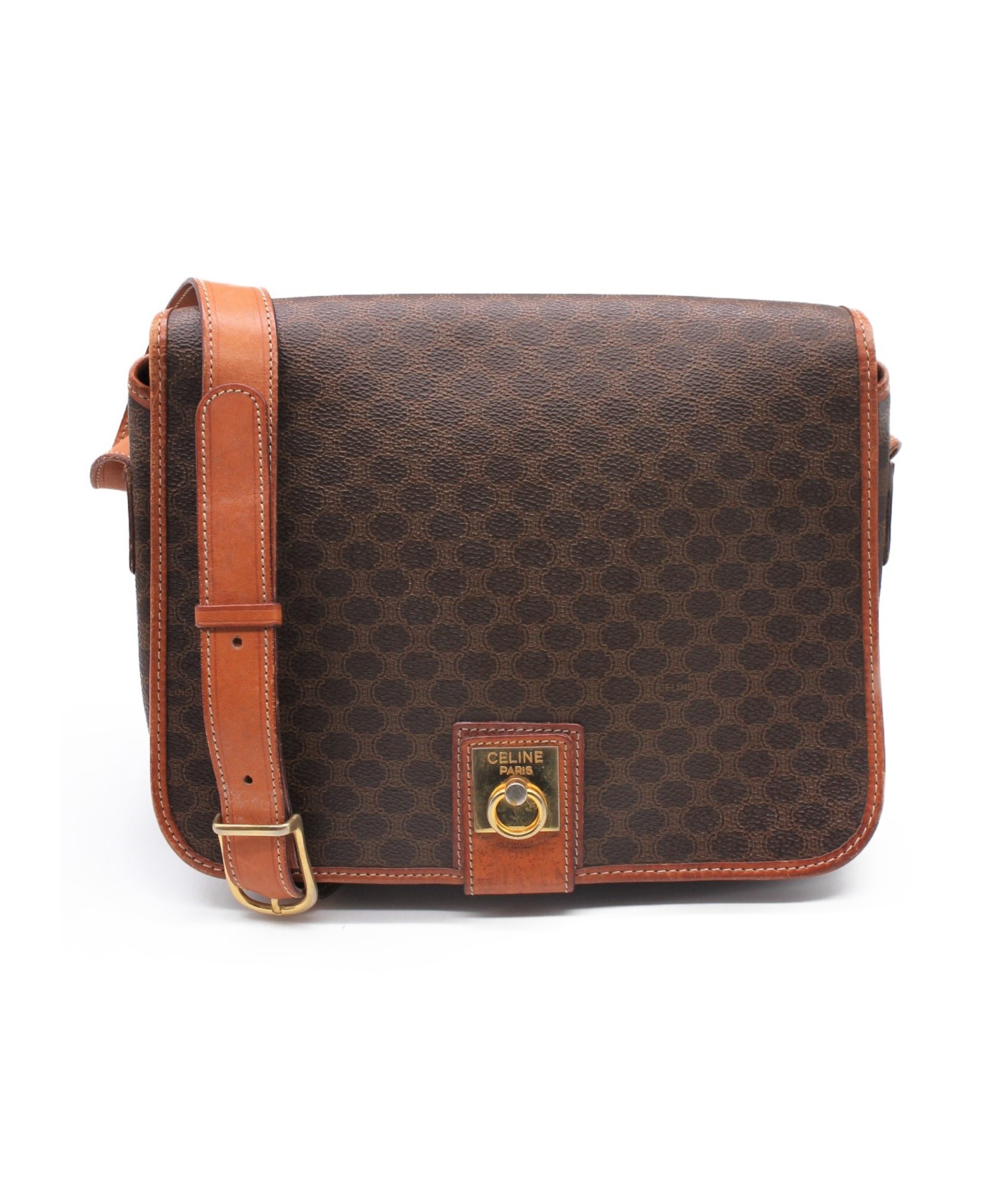 中古・古着通販】CELINE (セリーヌ) マカダム柄ショルダーバッグ