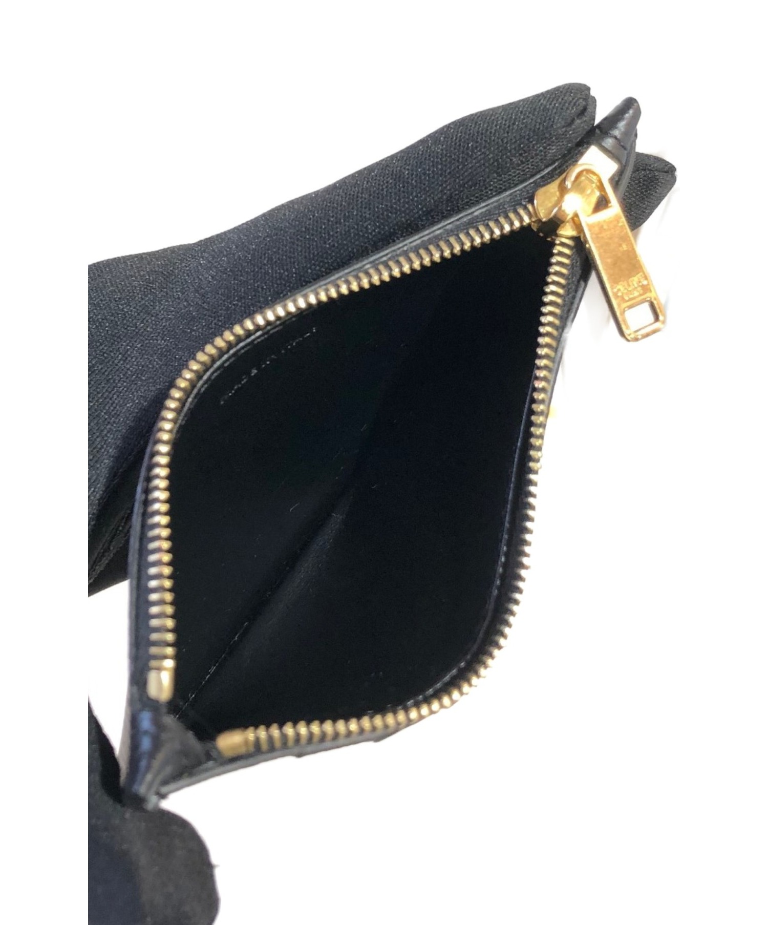 中古・古着通販】CELINE (セリーヌ) レザーカードケース ブラック