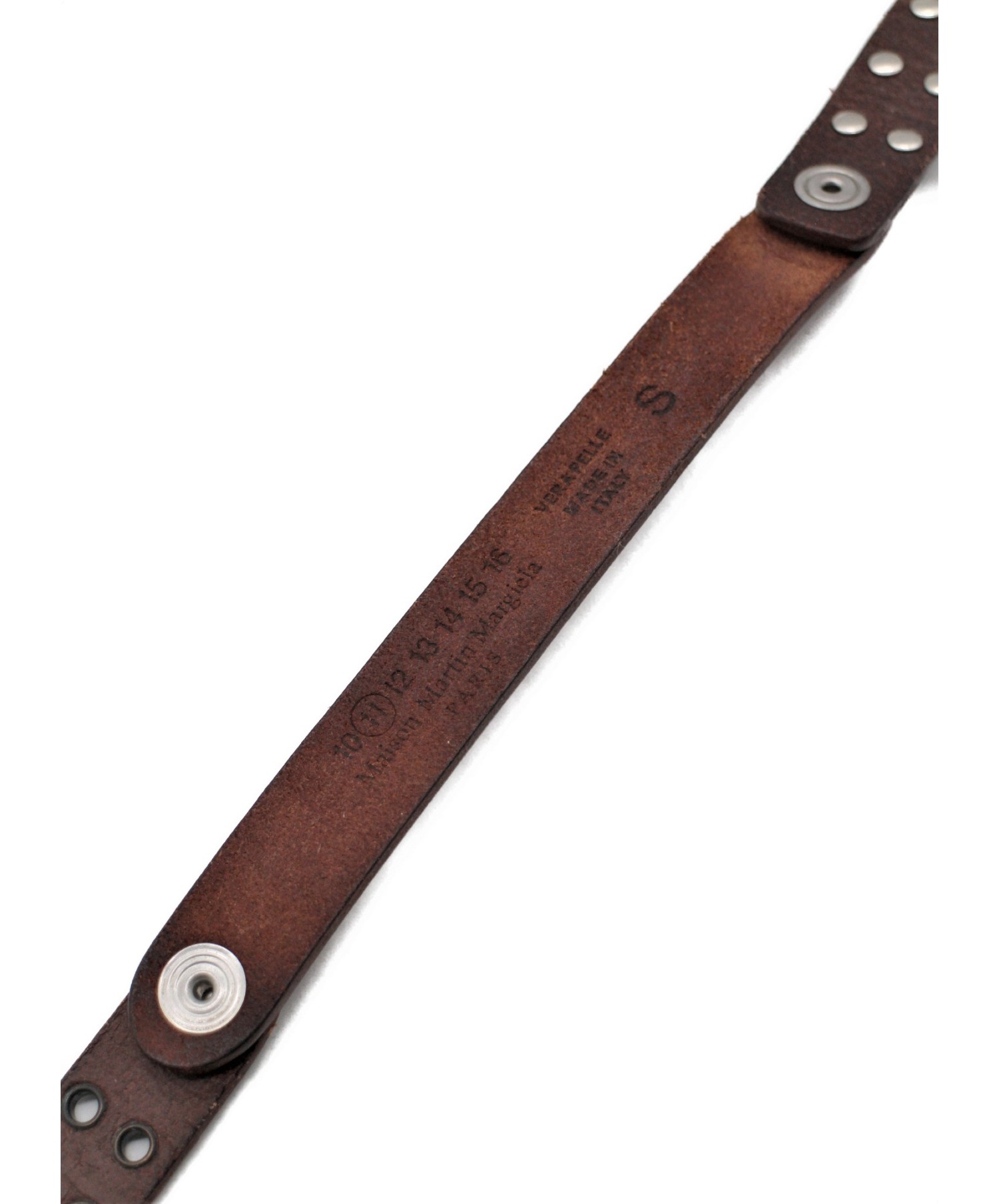 マルジェラ(Martin Margiela)　レザーブレスレット 中古・古着通販】Maison Margiela (メゾンマルジェラ) レザー