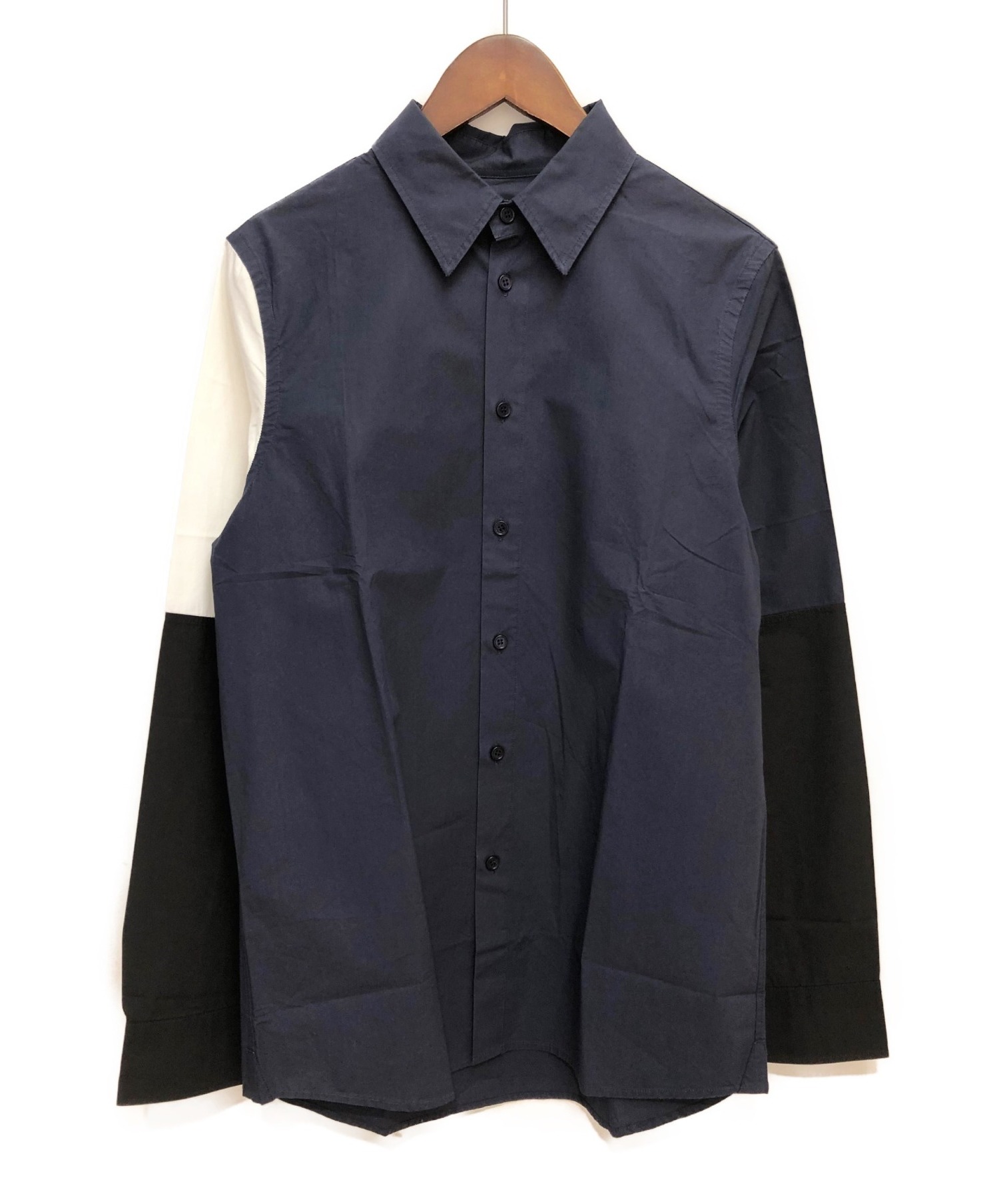 中古・古着通販】MARNI (マルニ) 切替シャツ ネイビー サイズ:44