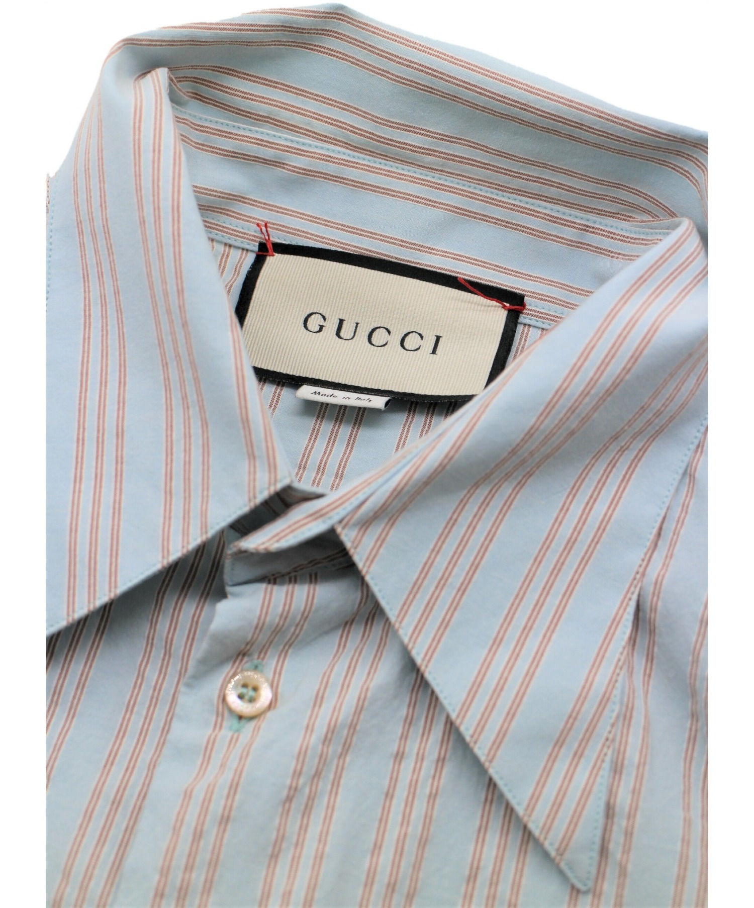 中古・古着通販】GUCCI (グッチ) 20SS ストライプシャツ ブルー サイズ