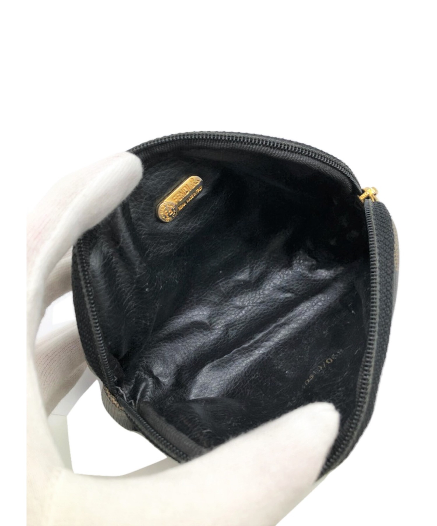 FENDI フェンディ ポーチ　ナイロン ペカン柄 中古・古着通販】FENDI (フェンディ) ペカン柄ポーチ ブラウン