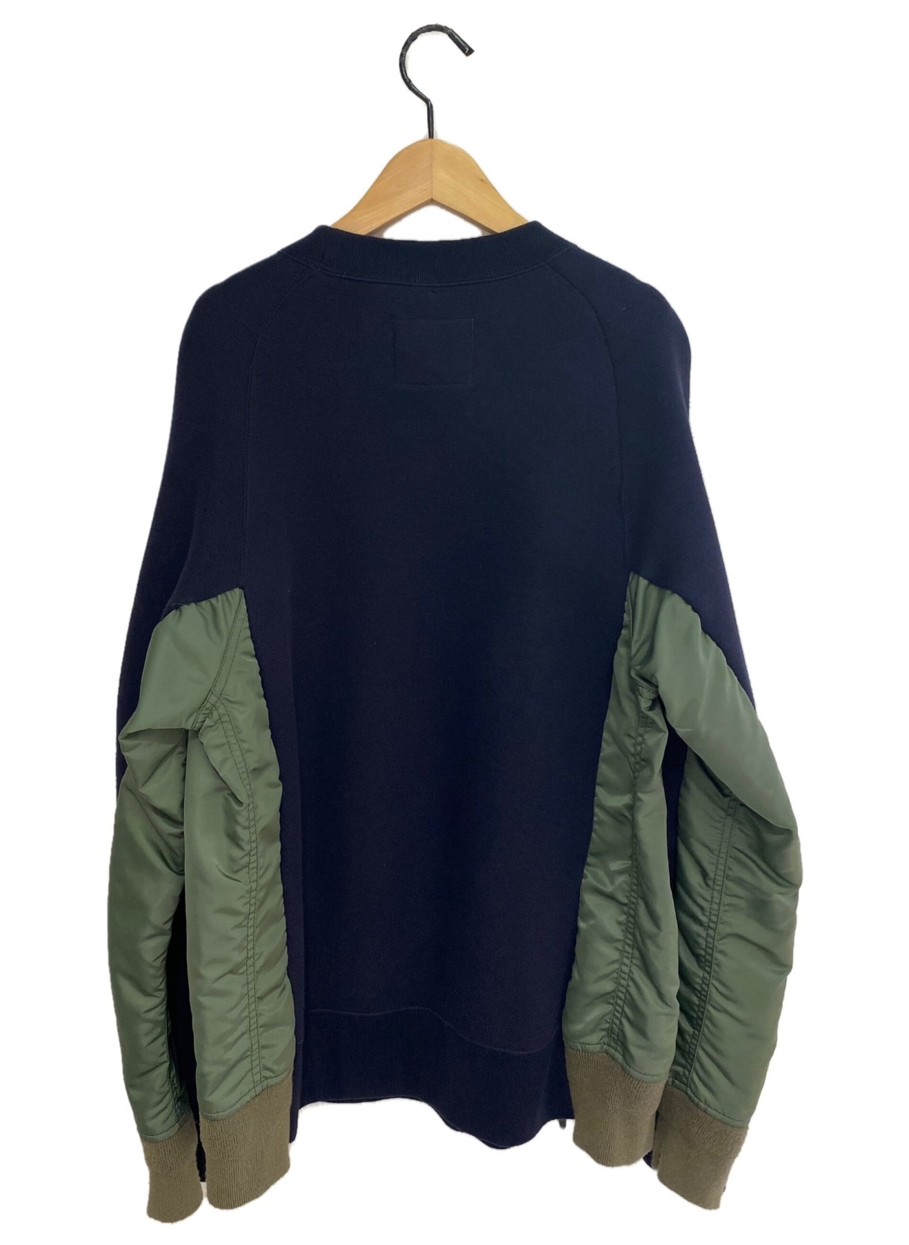 中古・古着通販】sacai (サカイ) Sponge Sweat×MA-1 Pullover ネイビー 