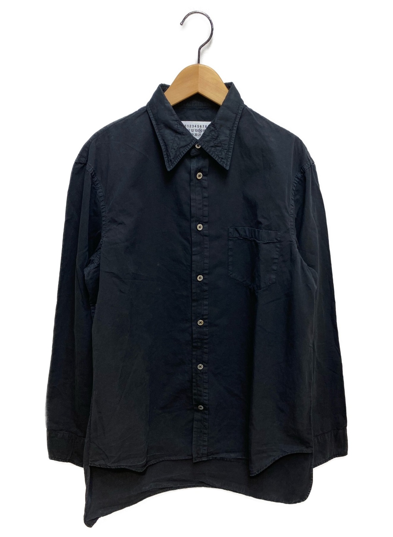 Maison Margiela メゾンマルジェラ ドレスシャツ M 黒 【古着】【中古】【送料無料】 中古・古着通販】Maison Margiela (メゾンマルジェラ) ドレスシャツ