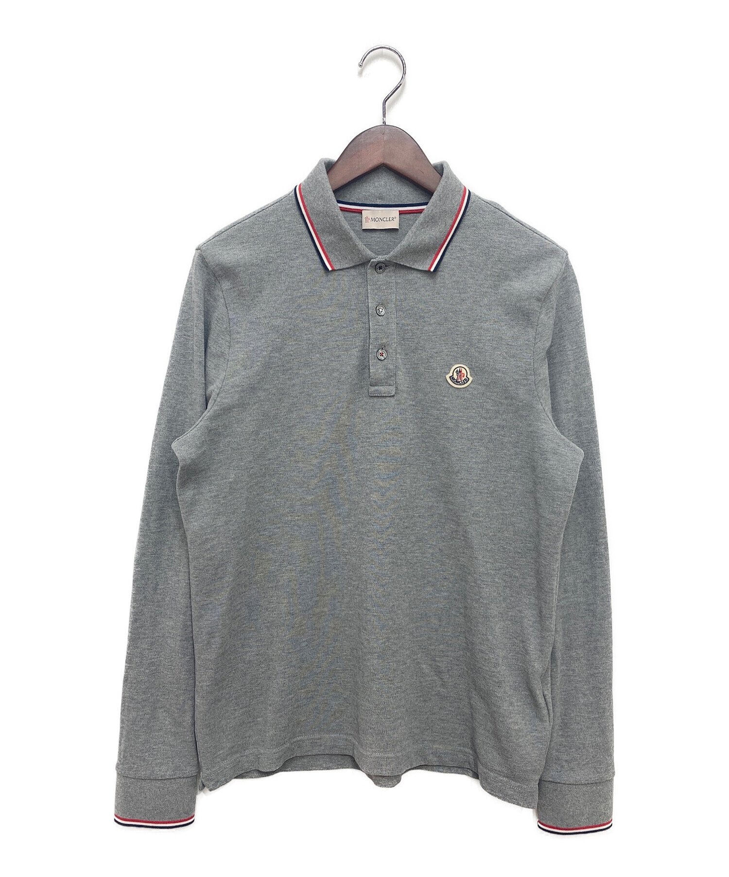 中古・古着通販】MONCLER (モンクレール) LONG SLEEVE POLO グレー