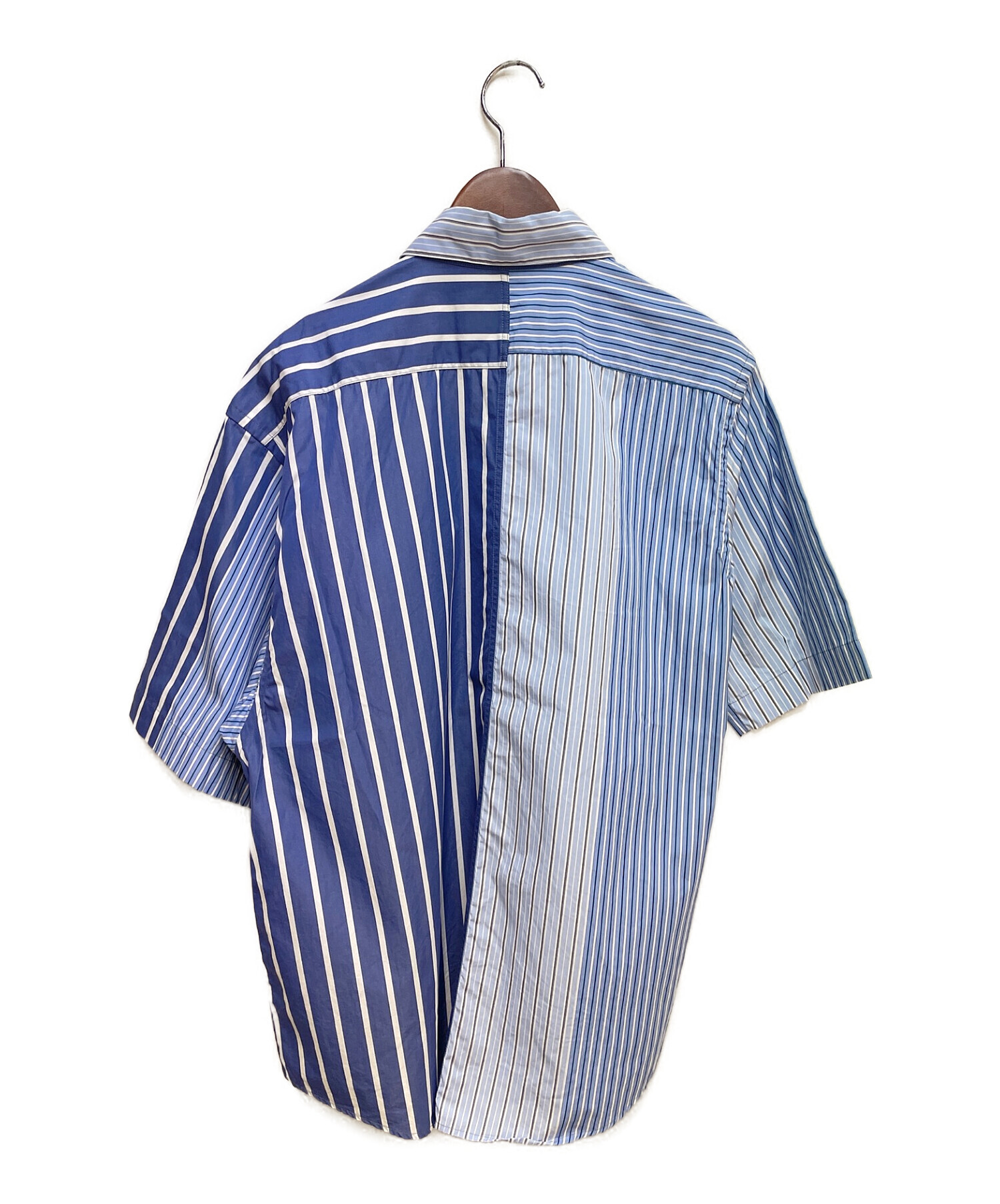 中古・古着通販】MARNI (マルニ) 切替ストライプシャツ ブルー サイズ 