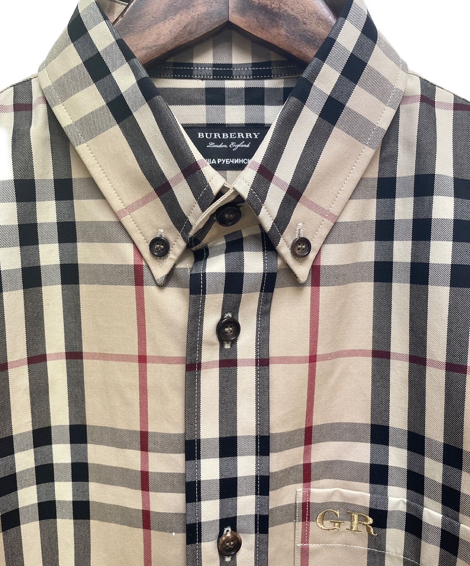 中古・古着通販】BURBERRY (バーバリー) 半袖ノバチェックシャツ 