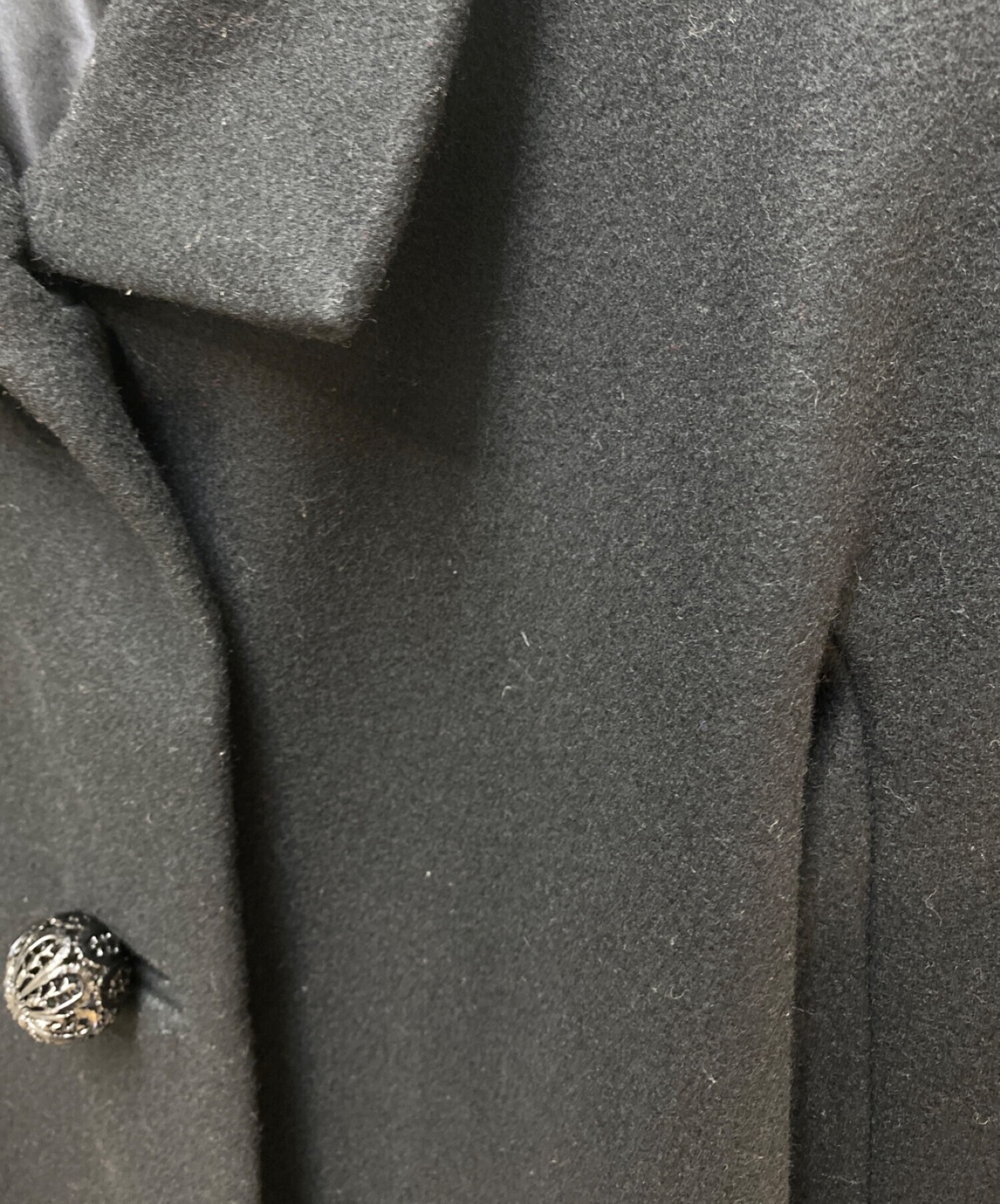 中古・古着通販】BALENCIAGA (バレンシアガ) ウールコート ブラック