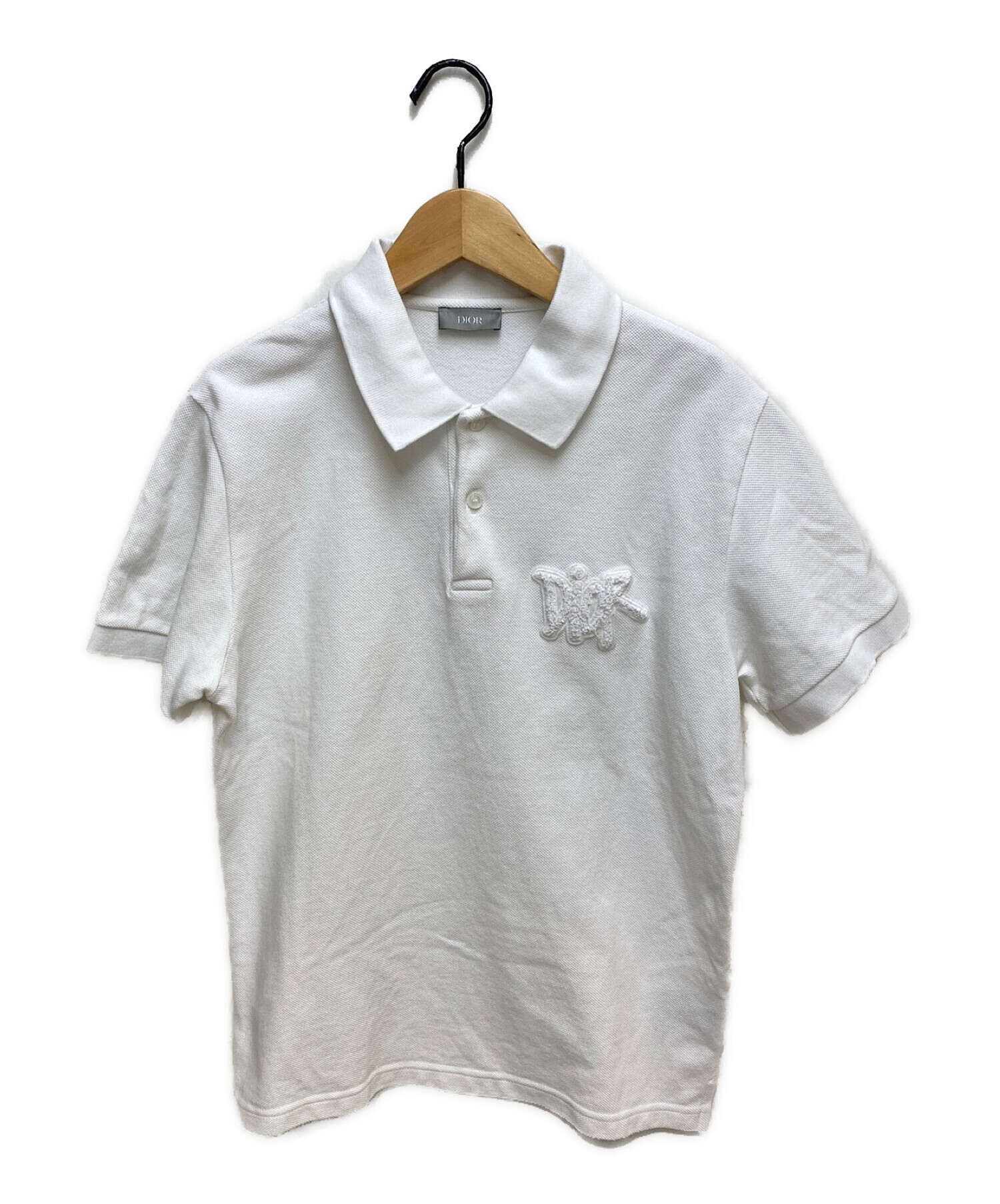 Dior ディオールオム　ホワイト ポロシャツ　スタッズ　ホワイト Dior ディオールオム ホワイト ポロシャツ スタッズ ホワイト Dior