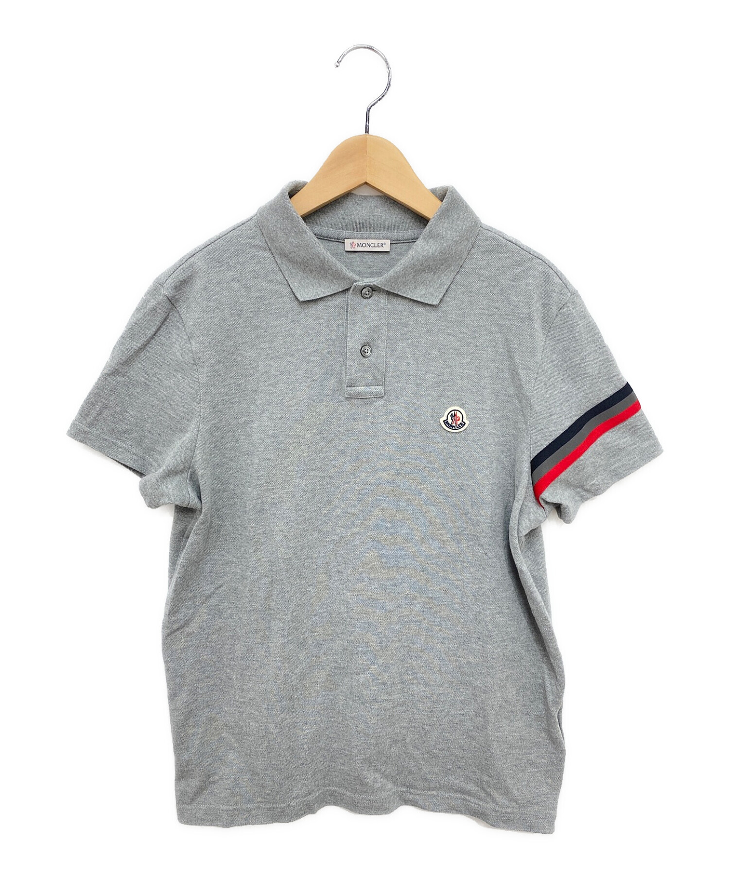中古・古着通販】MONCLER (モンクレール) ポロシャツ グレー サイズ:M