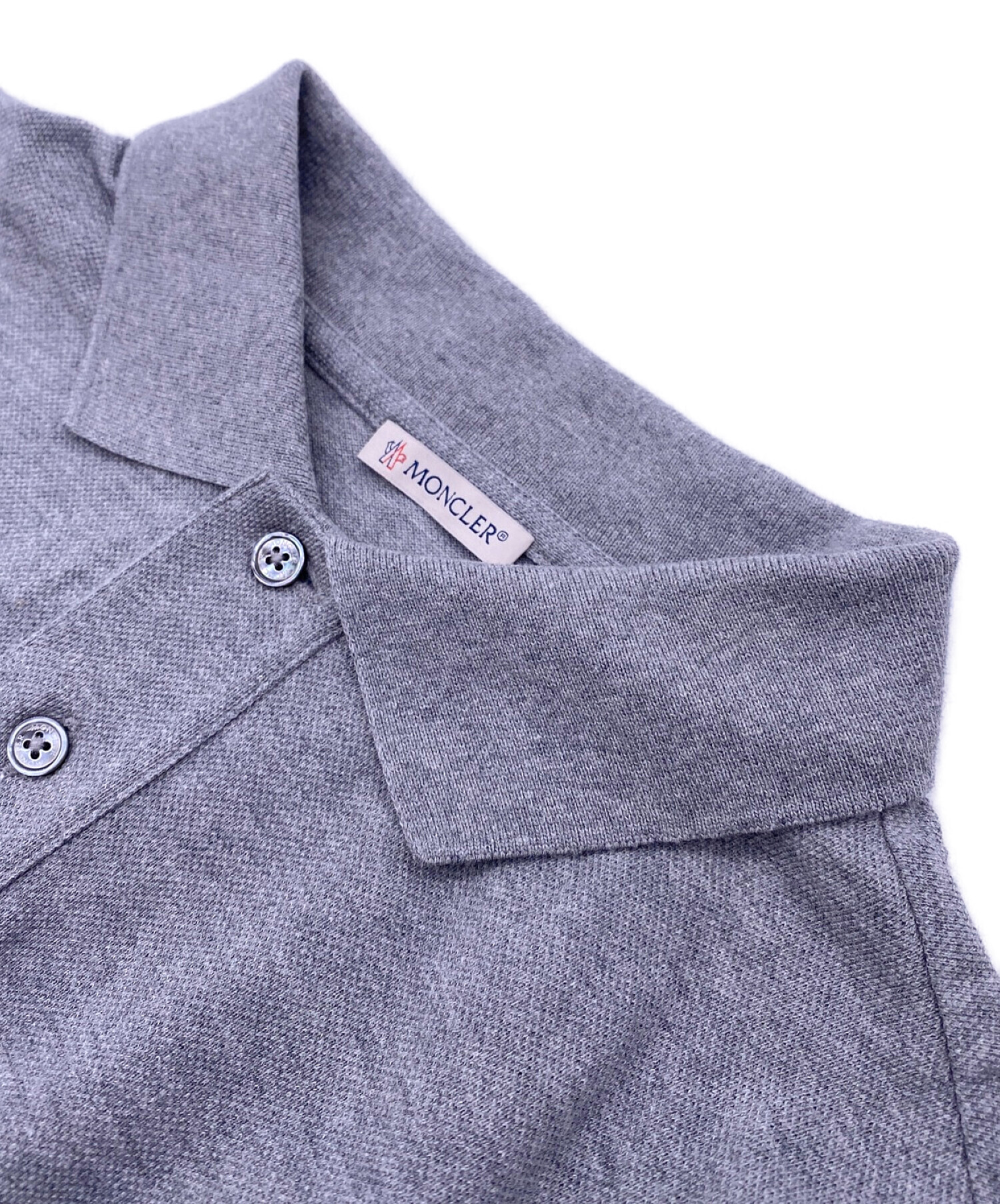 中古・古着通販】MONCLER (モンクレール) ポロシャツ グレー サイズ:M