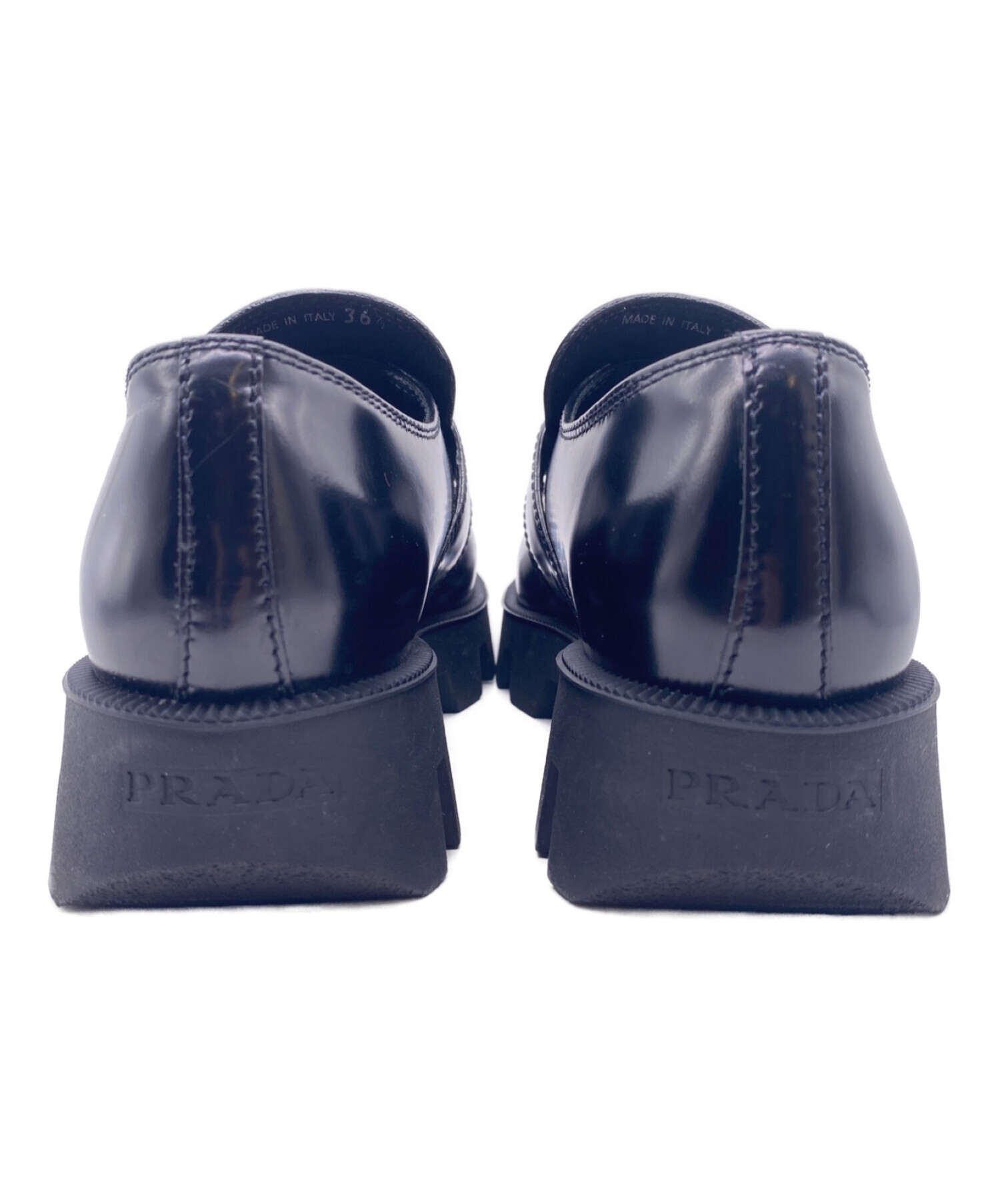 中古・古着通販】PRADA (プラダ) バックルベルトプラットフォーム 