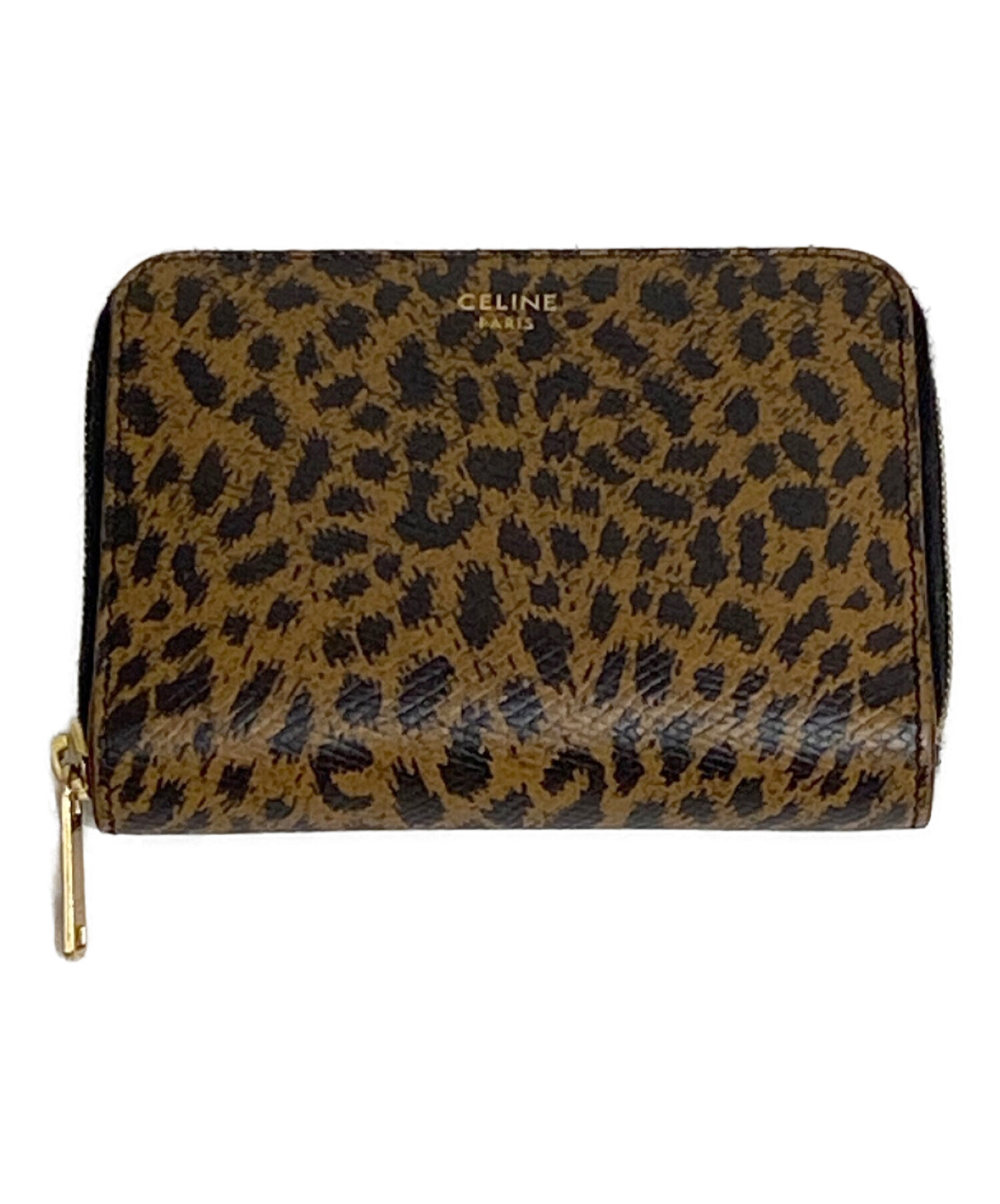 CELINE セリーヌ 財布 ミニウォレット レオパード 中古・古着
