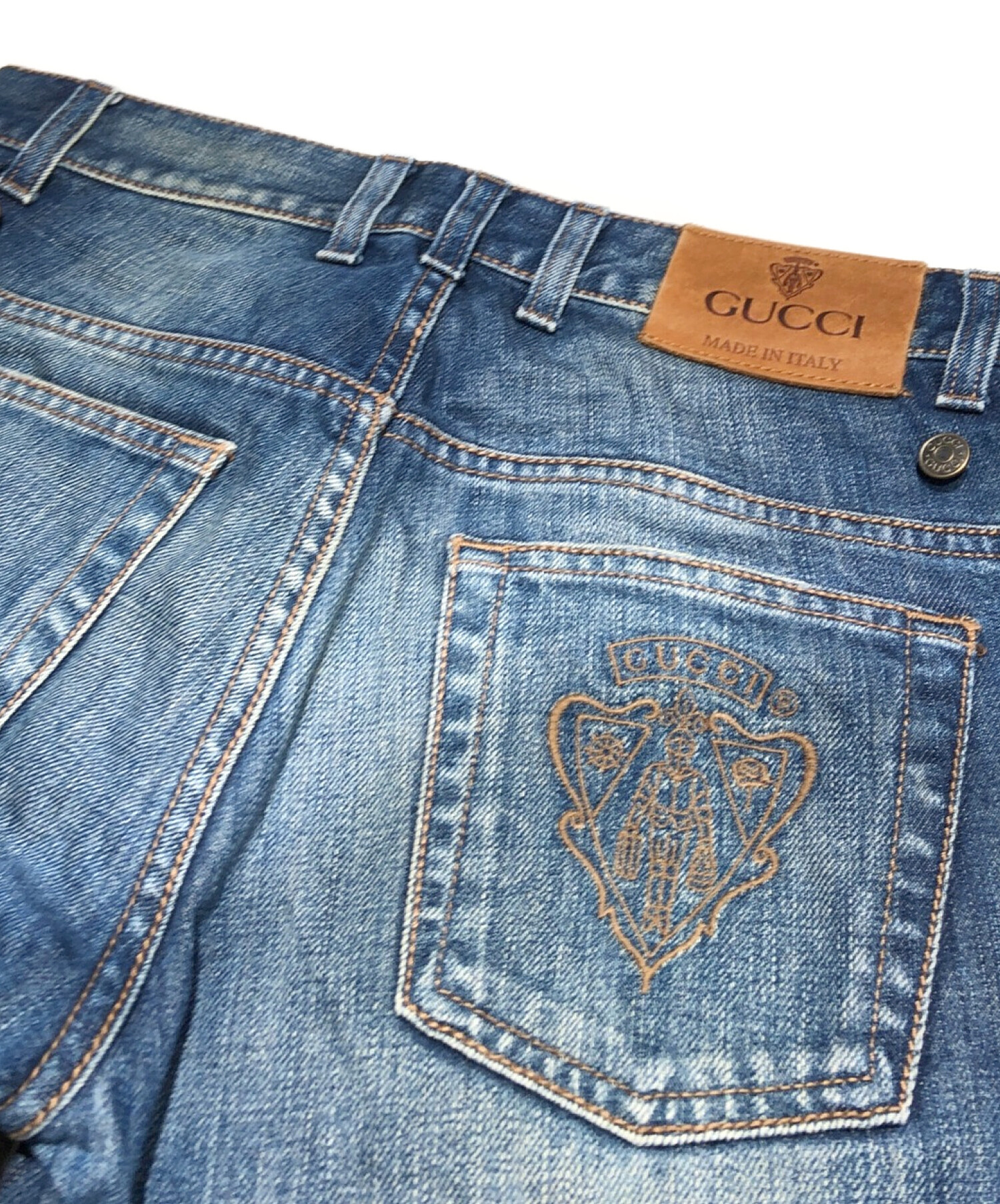 中古・古着通販】GUCCI (グッチ) デニムパンツ インディゴ