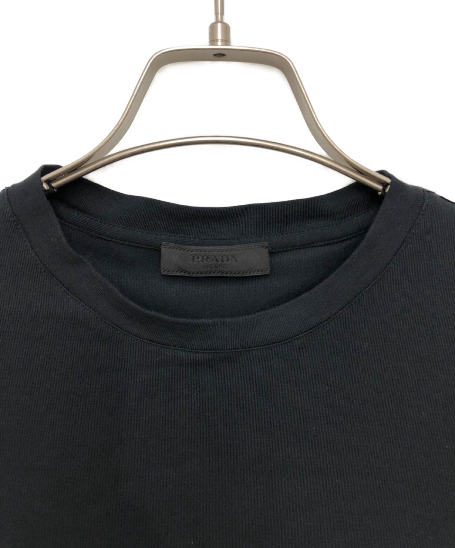中古・古着通販】PRADA (プラダ) ナイロンポケットTシャツ ブラック