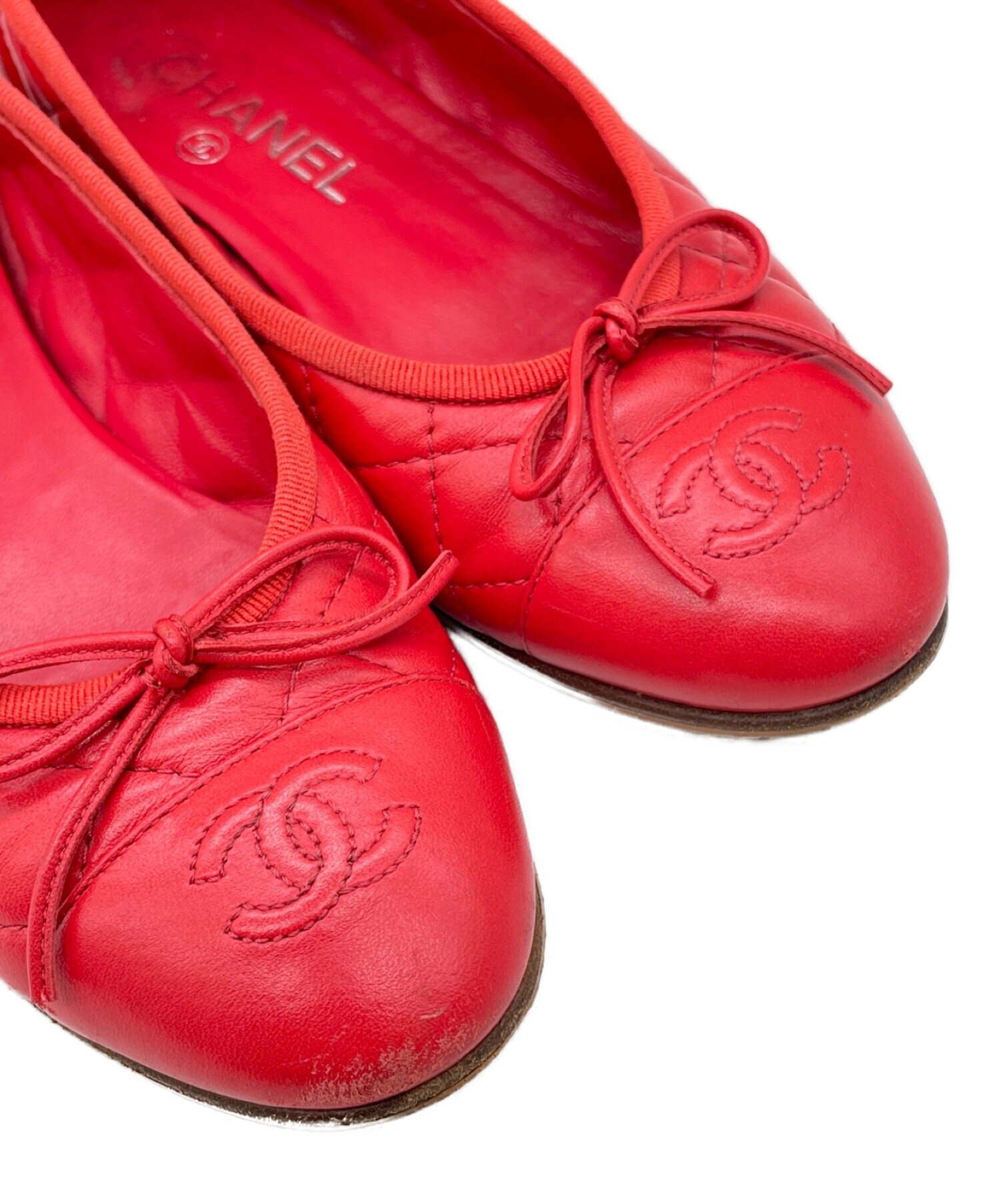 中古・古着通販】CHANEL (シャネル) キルティングフラットパンプス