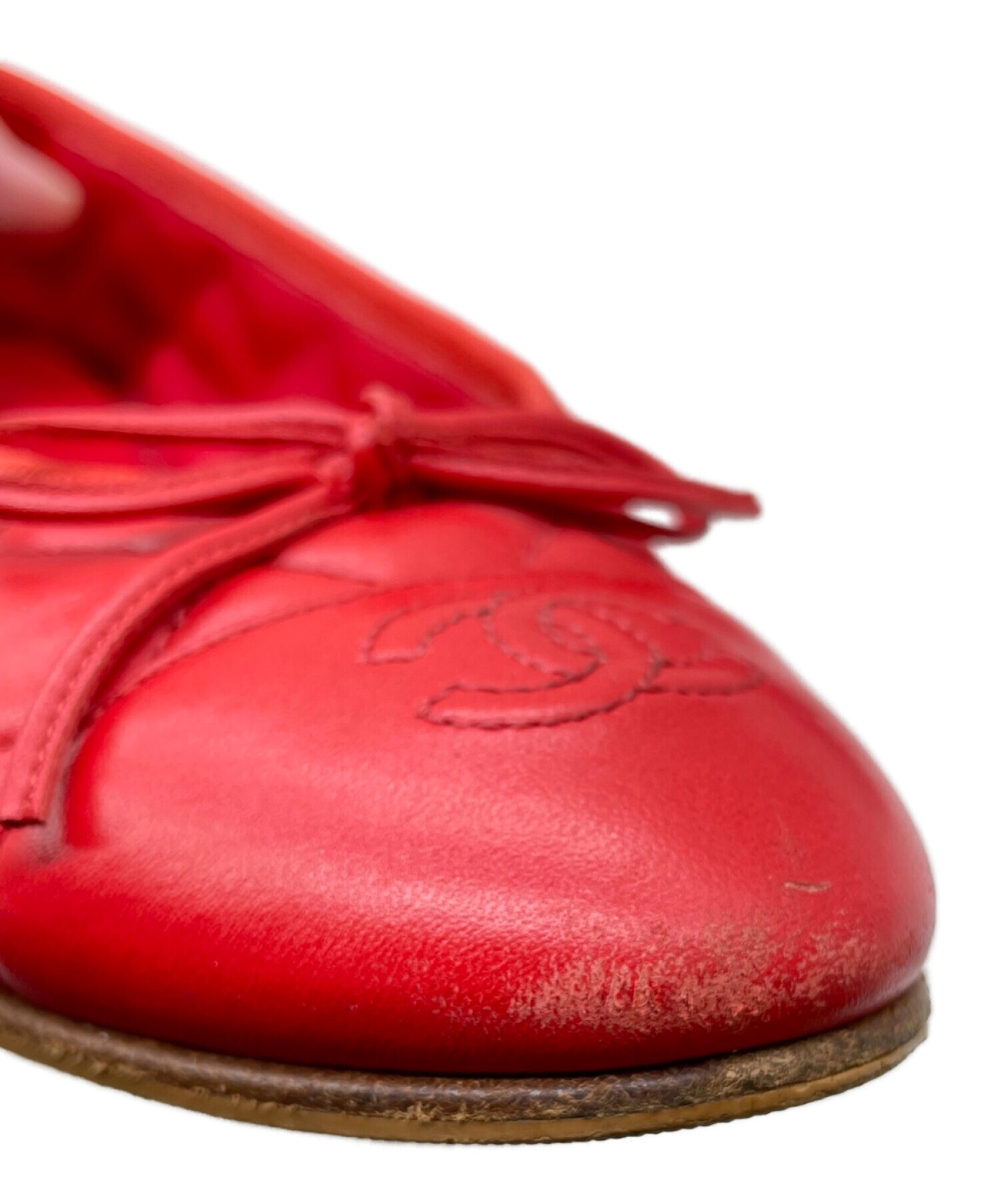 【良品】シャネル CHANEL キルティングCCマークフラットパンプス 中古・古着通販】CHANEL (シャネル) キルティングフラットパンプス