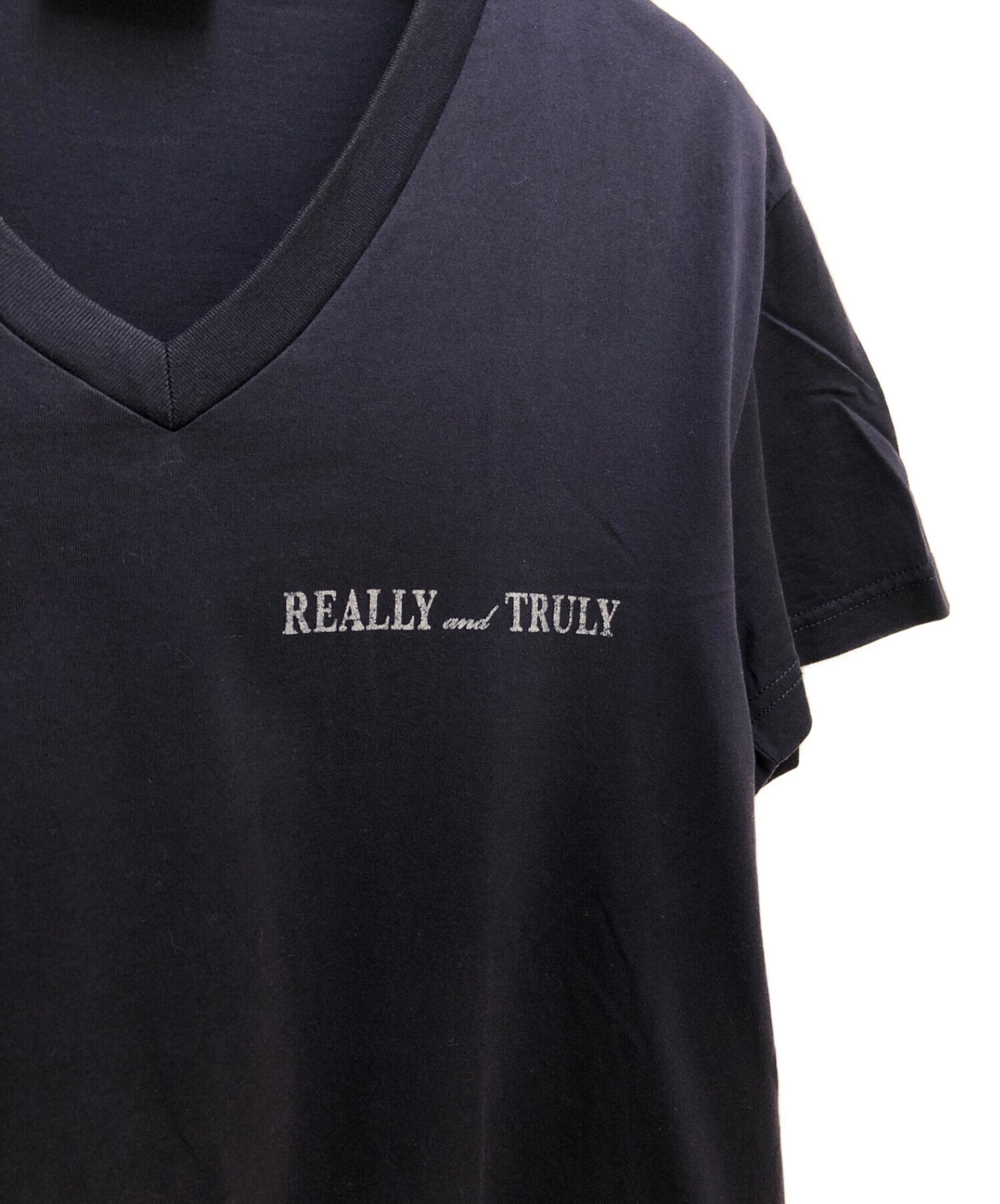 中古・古着通販】Dior (ディオール) VネックTシャツ ネイビー サイズ:S