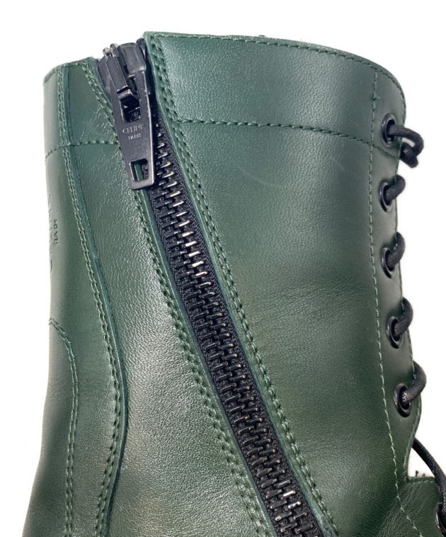 中古・古着通販】CELINE (セリーヌ) コンバットブーツ グリーン サイズ