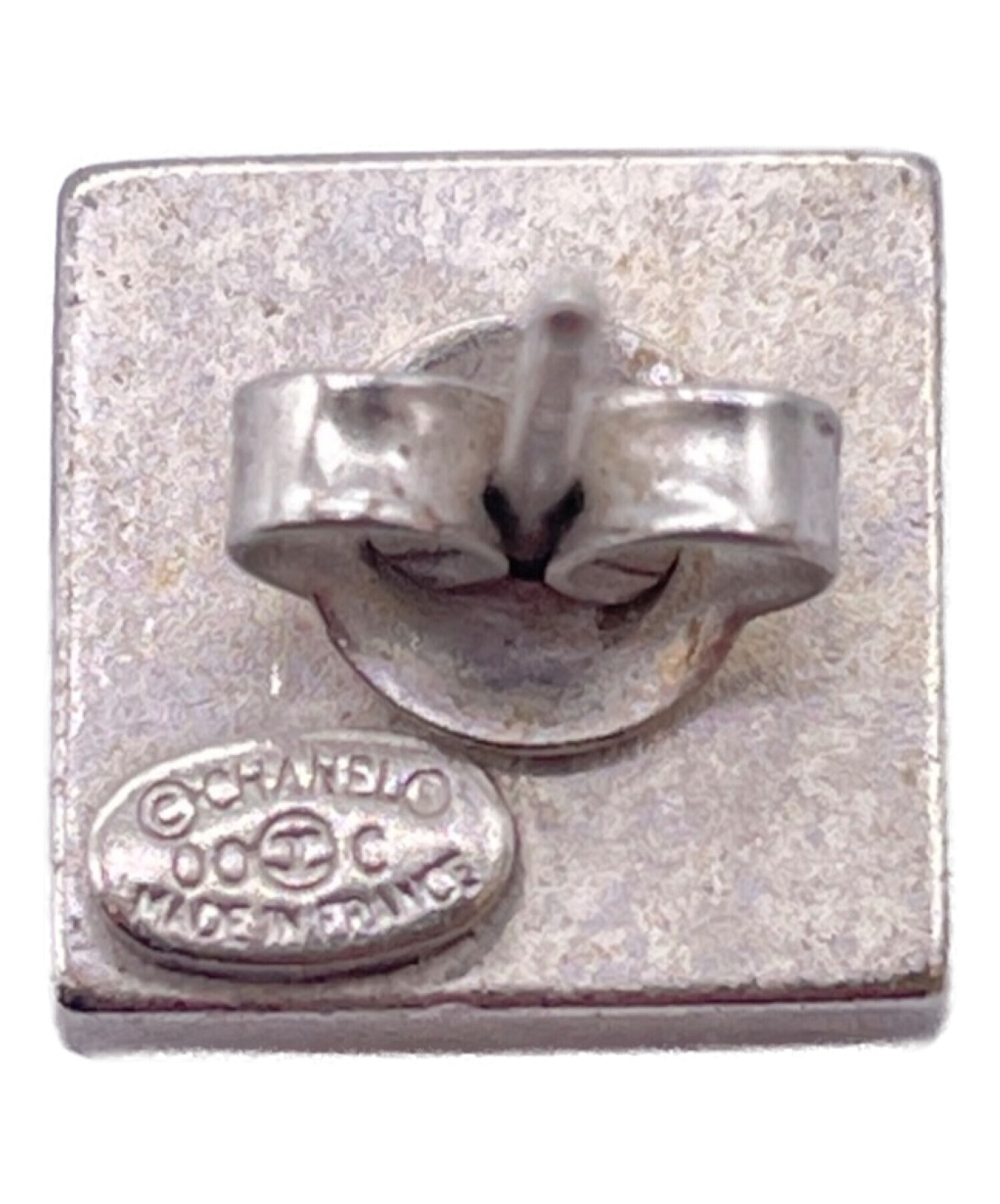 中古・古着通販】CHANEL (シャネル) スクエアピアス シルバー サイズ