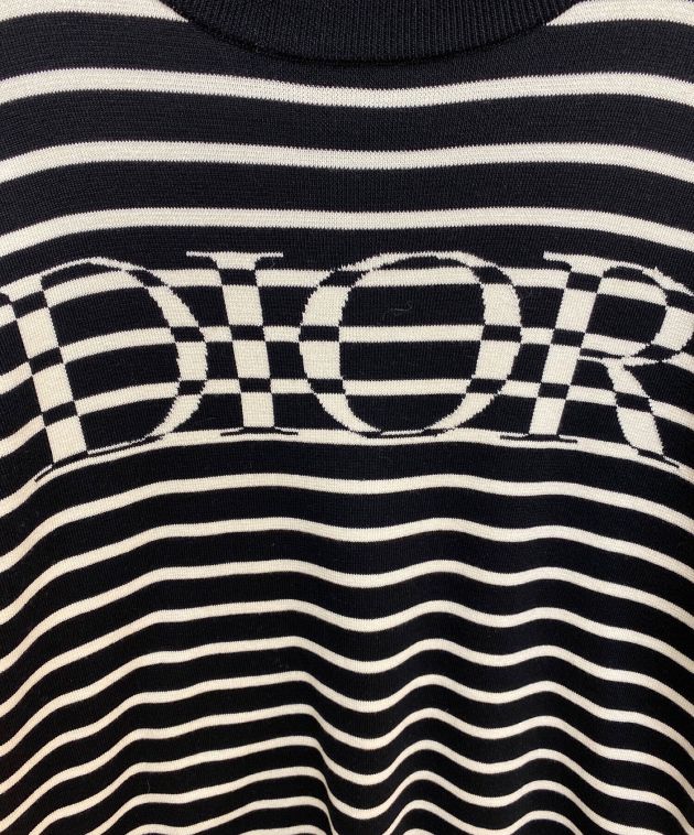 DIOR 半袖ロゴニット 楽天市場】【中古】Christian Diorロゴ カシミヤ 半袖ニット