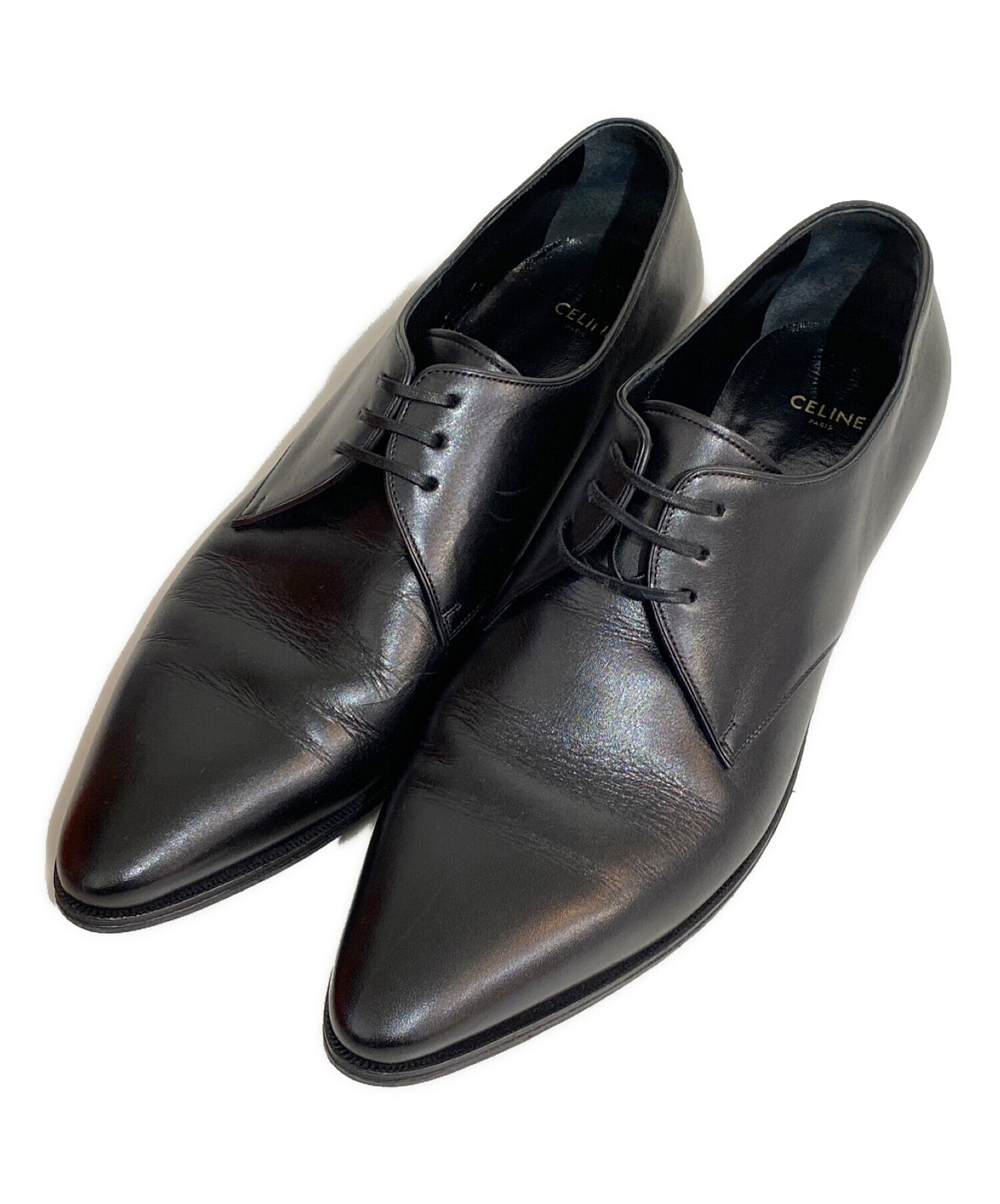 中古・古着通販】CELINE (セリーヌ) レザーシューズ ブラック サイズ