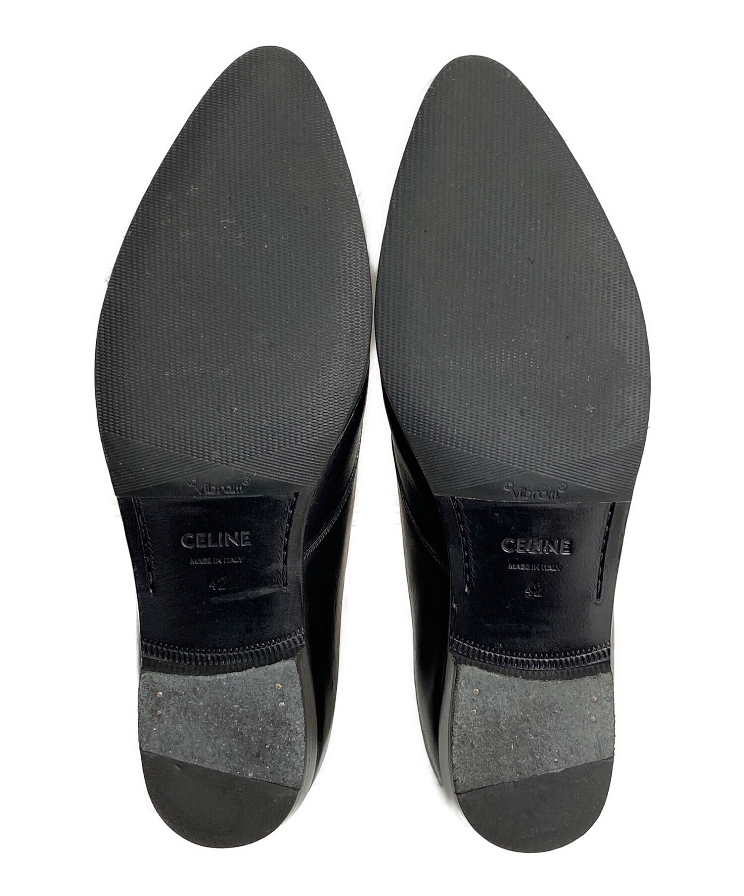 中古・古着通販】CELINE (セリーヌ) レザーシューズ ブラック サイズ