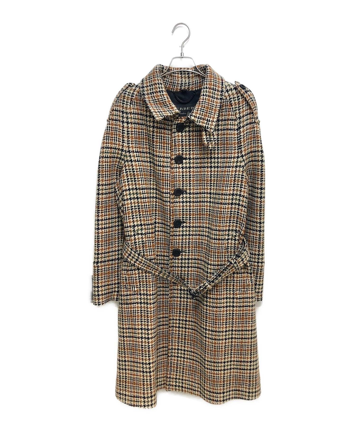 中古・古着通販】BURBERRY (バーバリー) ツイードコート ブラウン