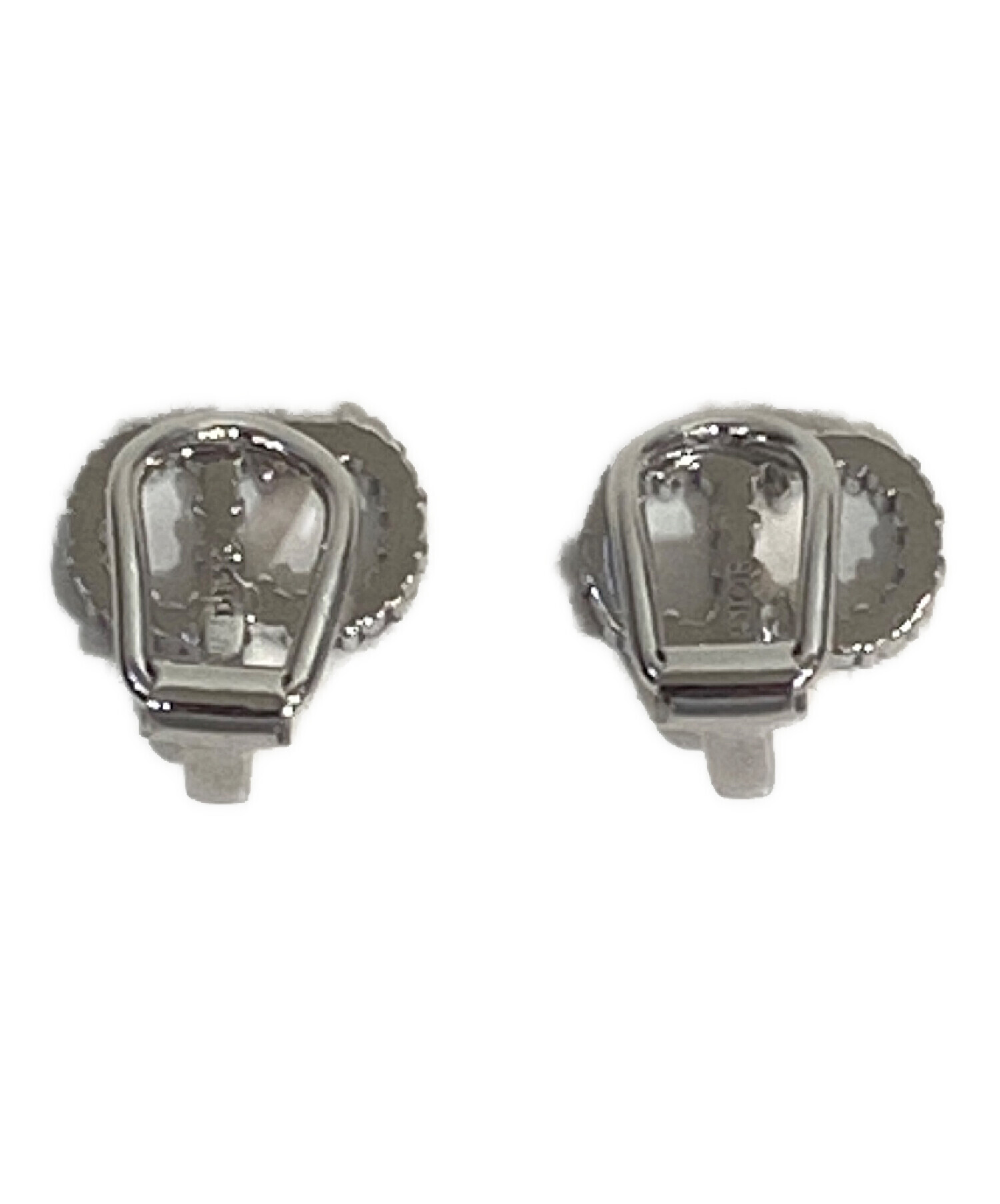 ♤未使用 Dior ロゴ シルバー クリップ イヤリング ディオール 中古