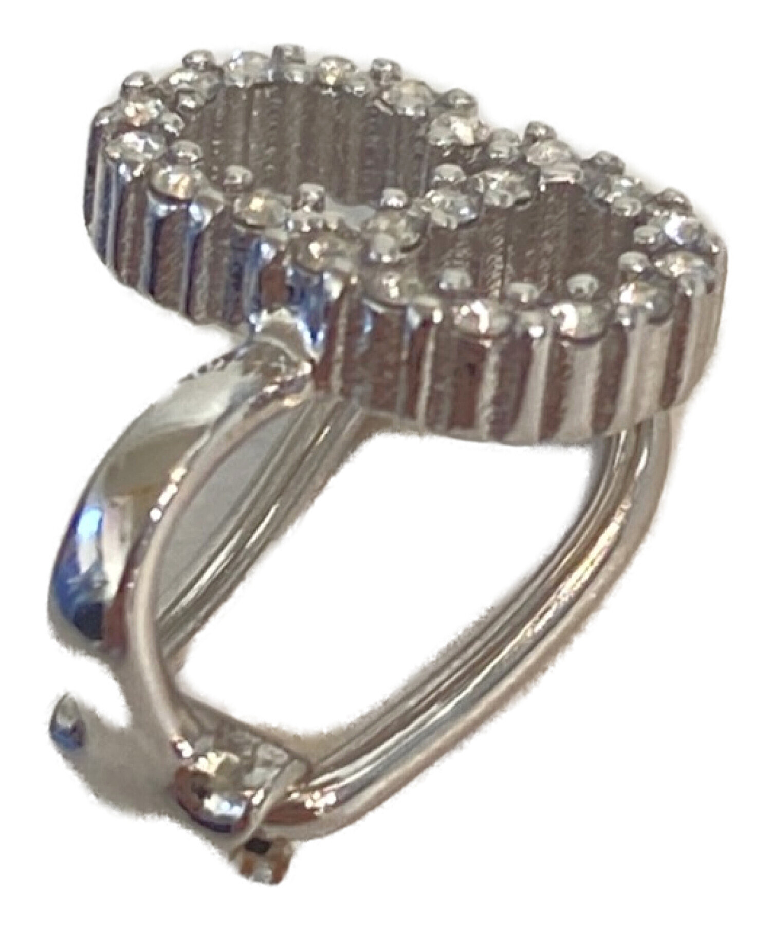 ♤未使用 Dior ロゴ シルバー クリップ イヤリング ディオール 中古