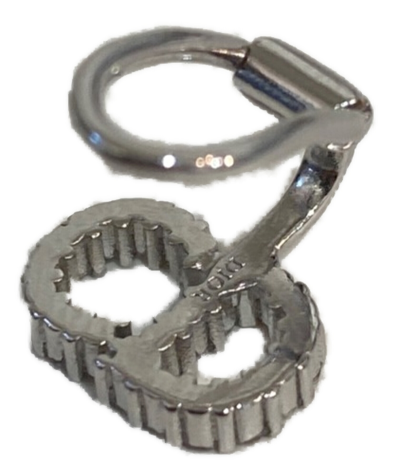 ♤未使用 Dior ロゴ シルバー クリップ イヤリング ディオール 中古