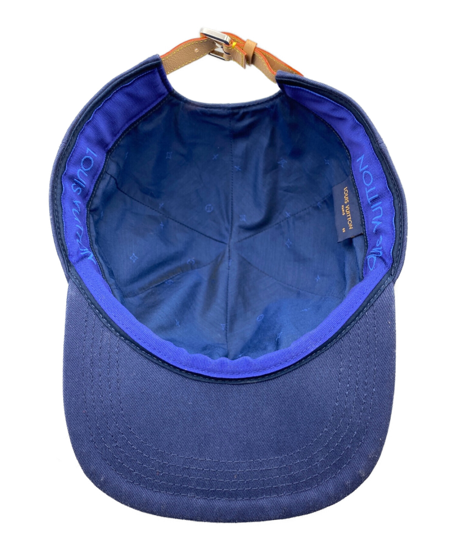 Louis Vuitton ネイビーキャップ 中古・古着通販】LOUIS VUITTON (ルイ ヴィトン) LVファイヤーキャップ