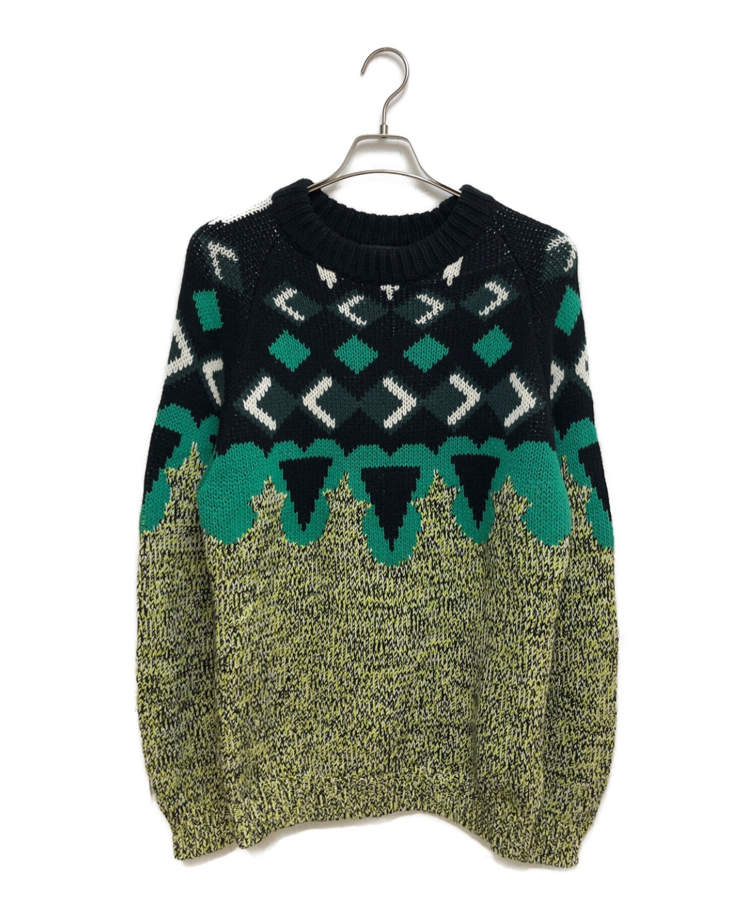 PRADA 19aw vネックニット　ダークグリーン　44 PRADA 19aw vネックニット ダークグリーン 44