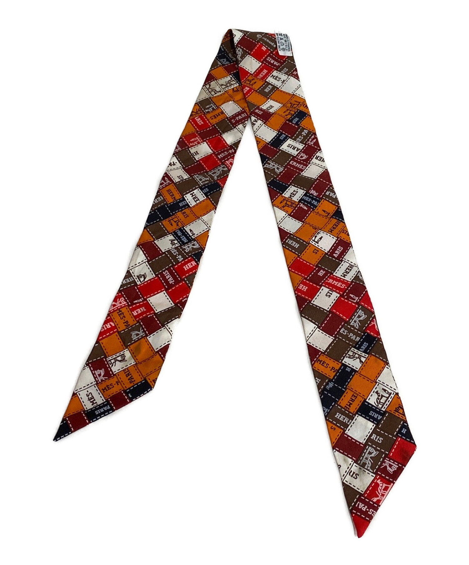 美品　エルメス ボルデュック ツイリースカーフ マルチカラー 中古・古着通販】HERMES (エルメス) ボルデュック・ツイリー マルチ