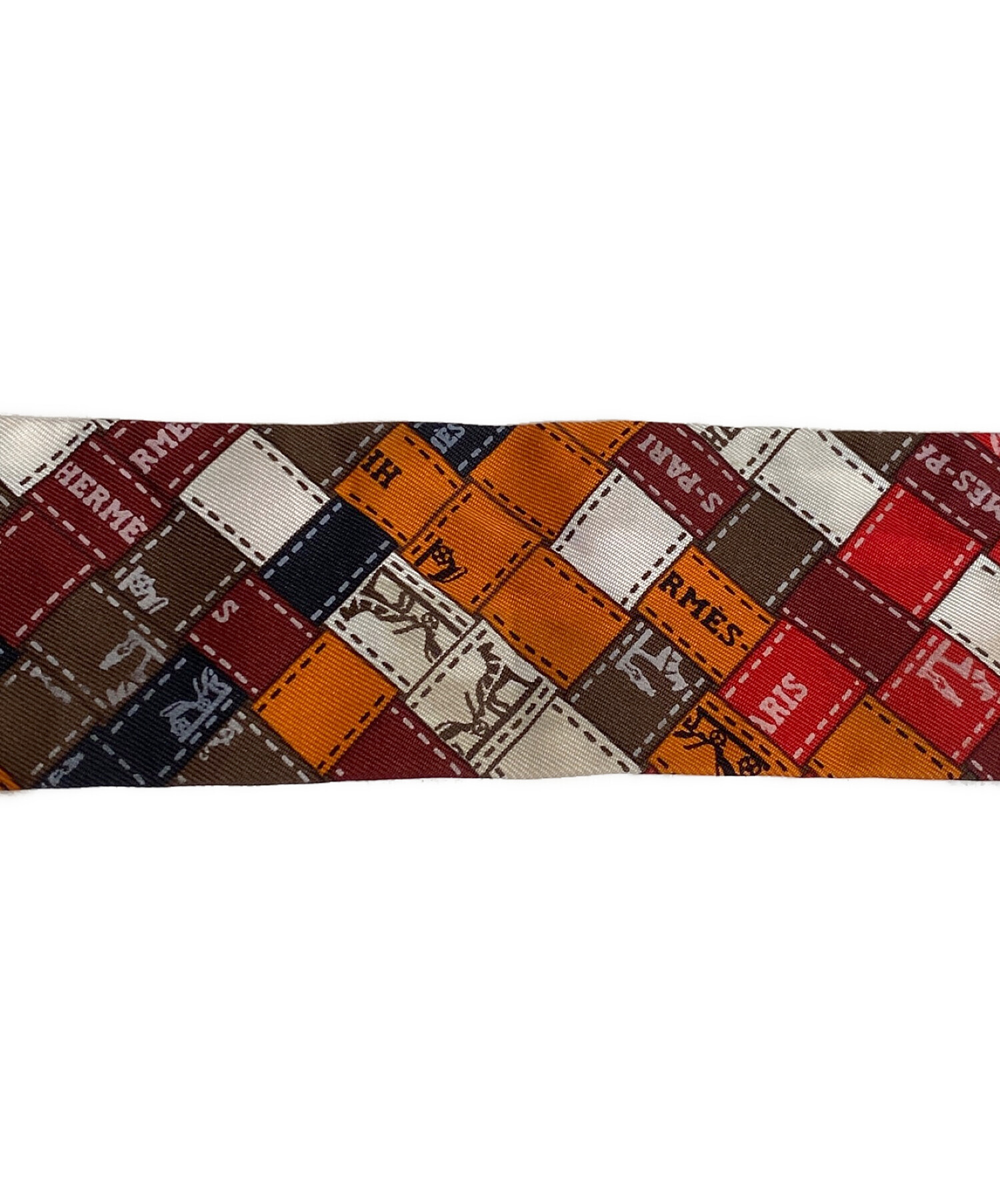 美品　エルメス ボルデュック ツイリースカーフ マルチカラー 中古・古着通販】HERMES (エルメス) ボルデュック・ツイリー マルチ