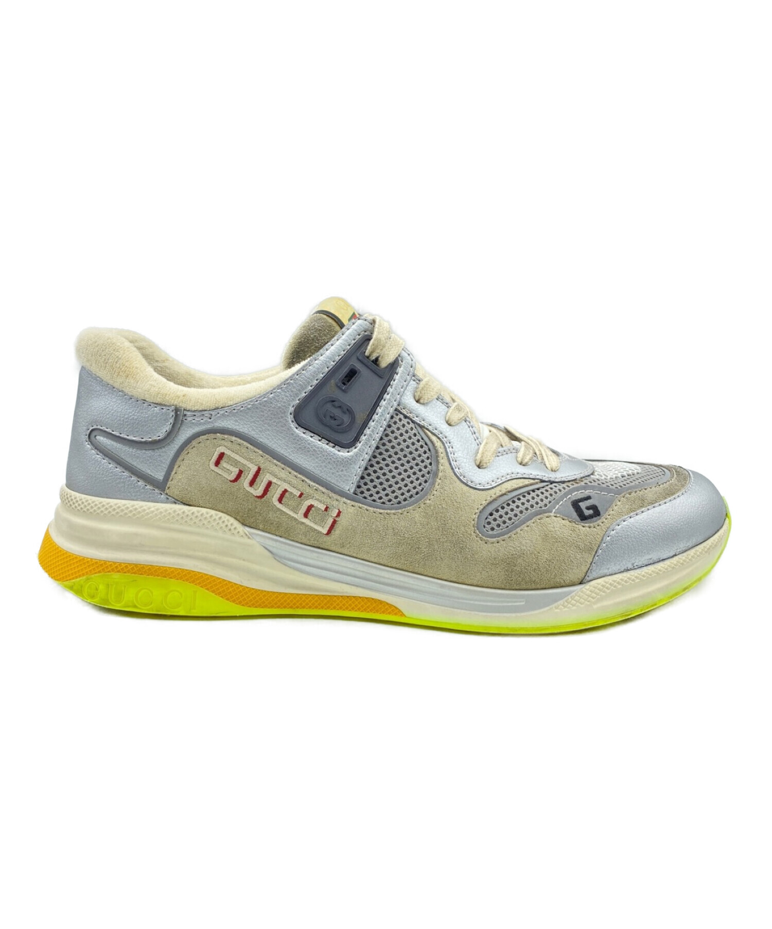 中古・古着通販】GUCCI (グッチ) ローカットスニーカー シルバー 