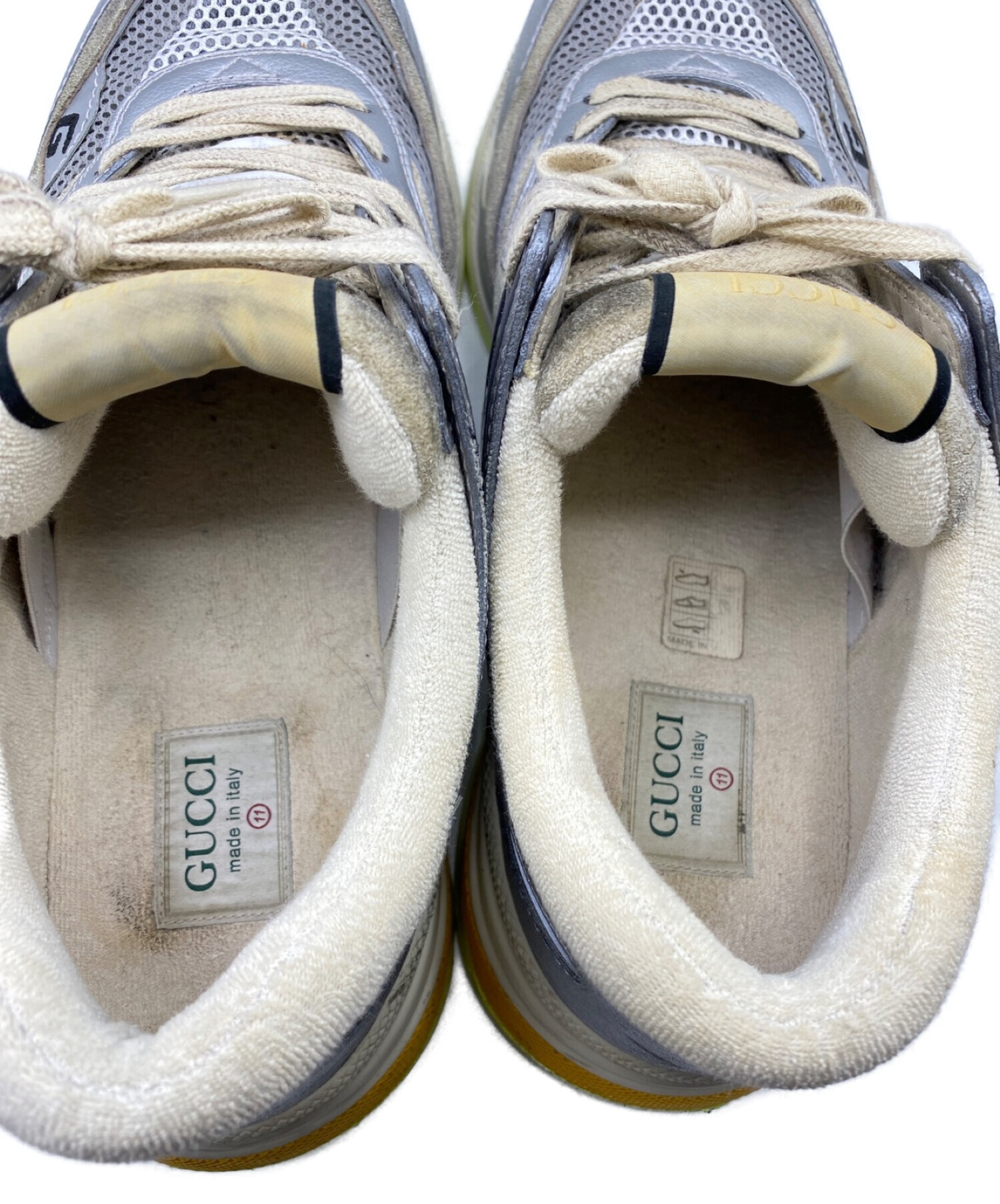 中古・古着通販】GUCCI (グッチ) ローカットスニーカー シルバー 