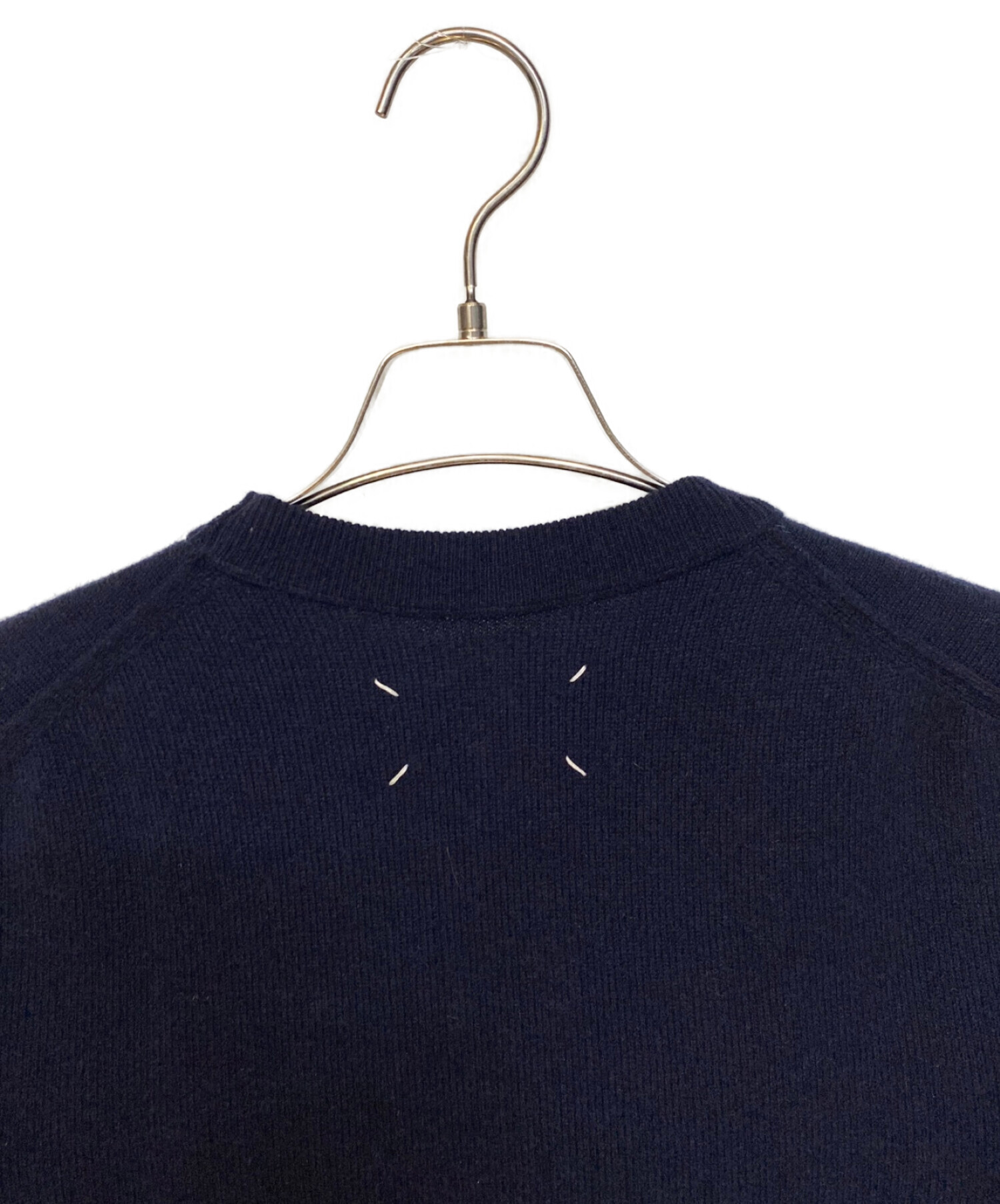 新品 S メゾン マルジェラ カシミア ニット ネイビー ダークネイビー 中古・古着通販】Maison Margiela (メゾンマルジェラ) カシミヤVネック