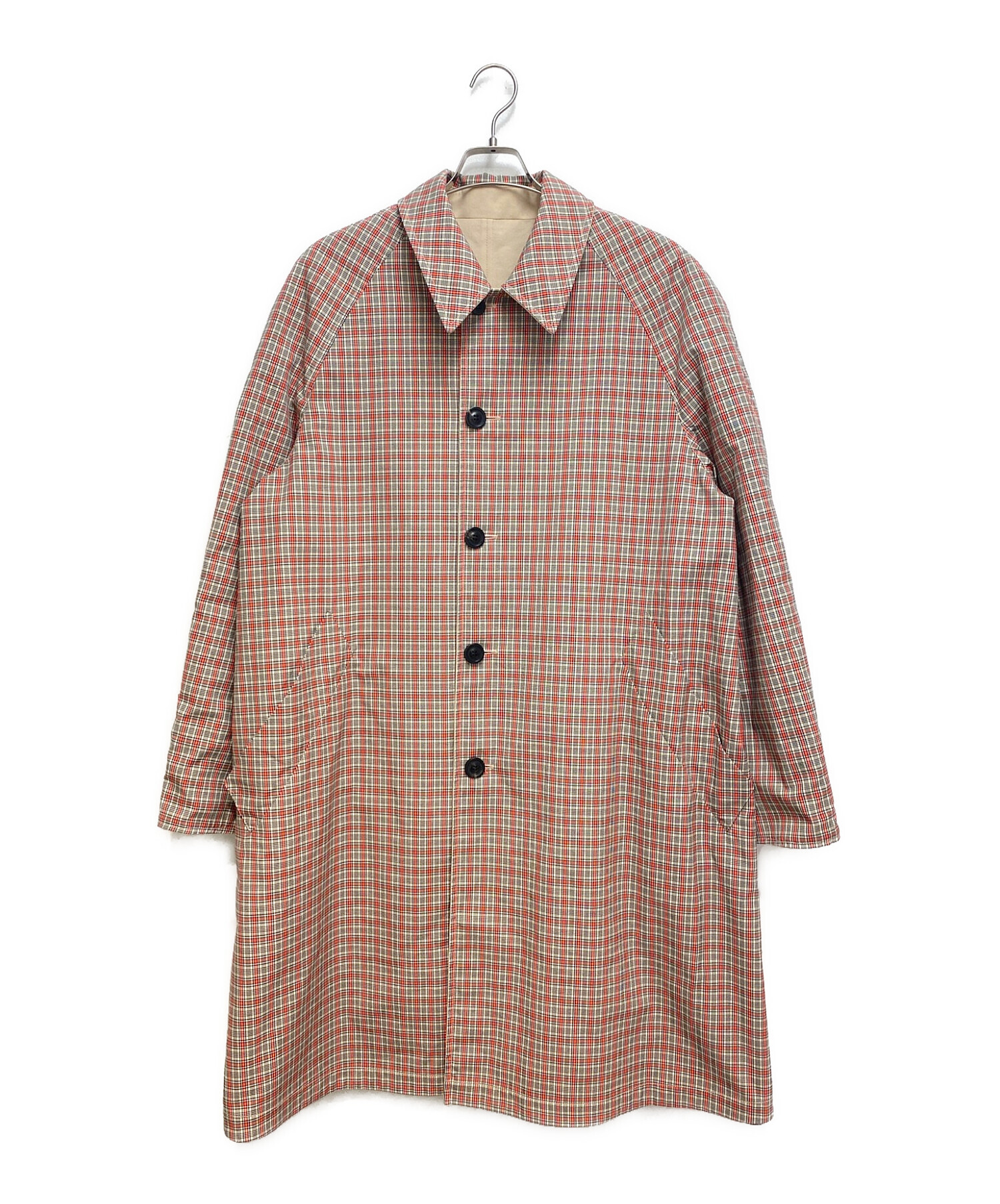 チェックコート マルジェラ メゾン 新品 ウール オーバーサイズ (メゾンマルジェラ) Margiela 中古・古着通販】Maison 八の字 ジャケット・アウター