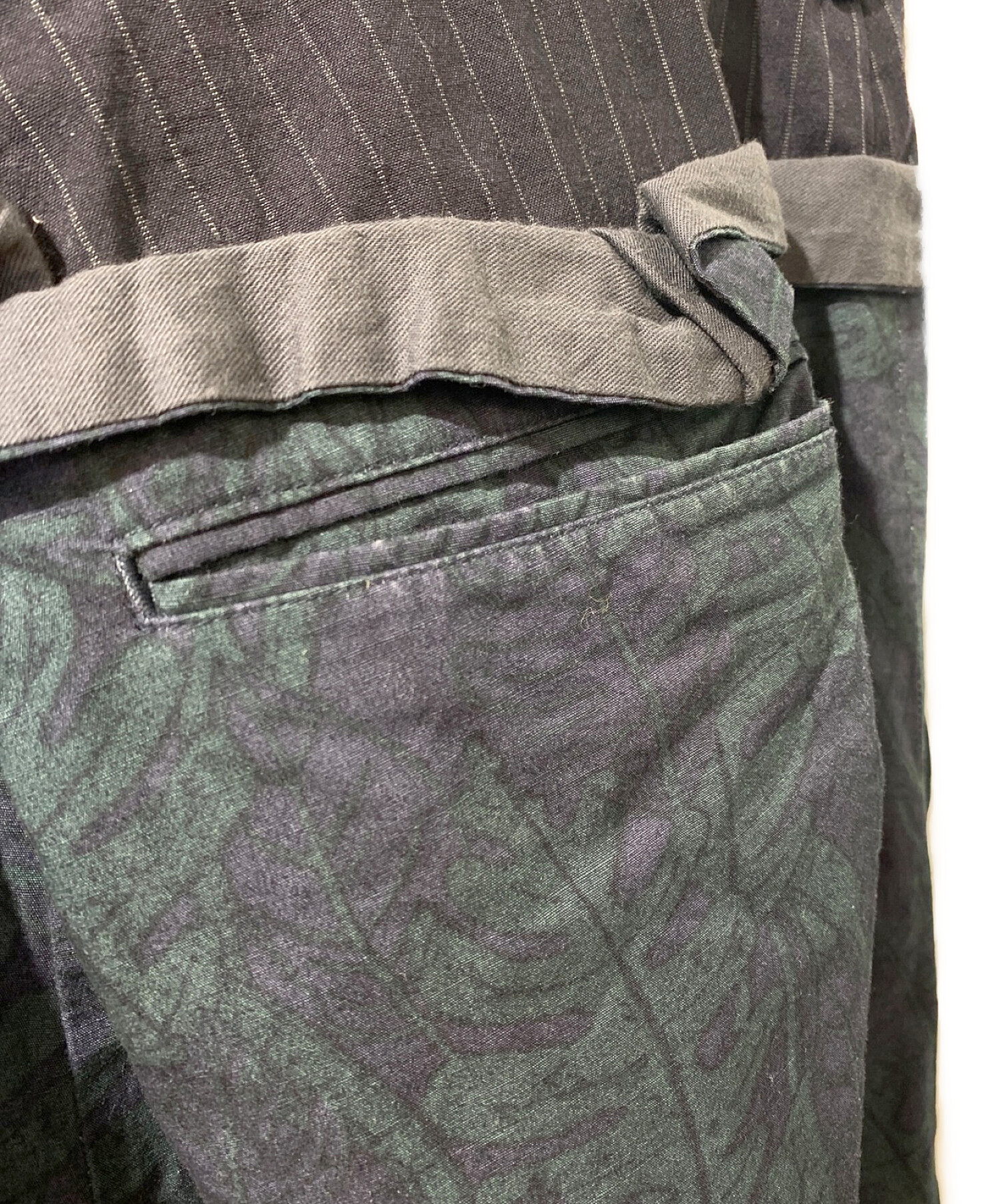 中古・古着通販】kolor (カラー) 切替ハーフパンツ ネイビー サイズ:2