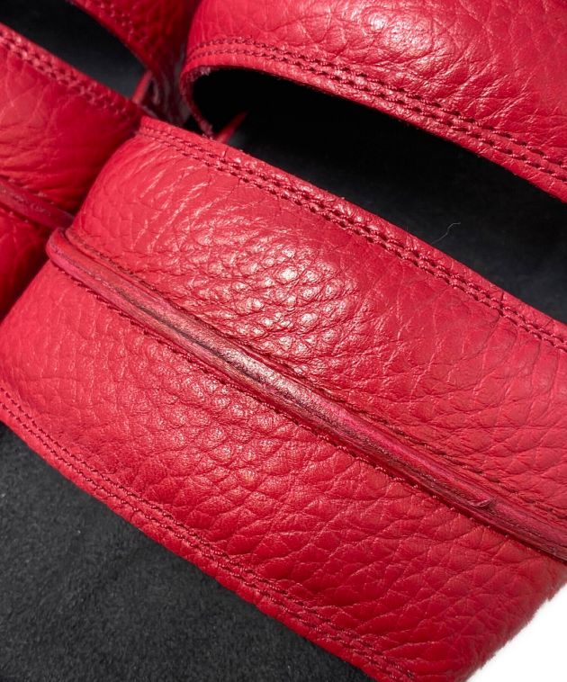 中古・古着通販】Y's (ワイズ) レザーサンダル レッド サイズ:6