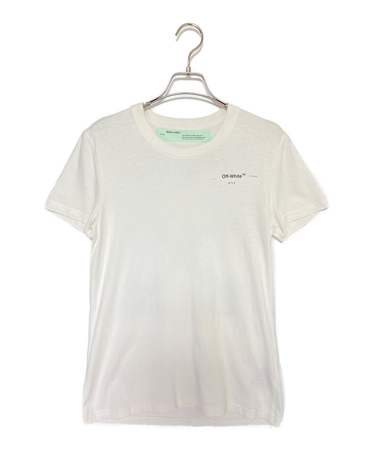 中古・古着通販】OFFWHITE (オフホワイト) LOGO COTTON CREWNECK T 