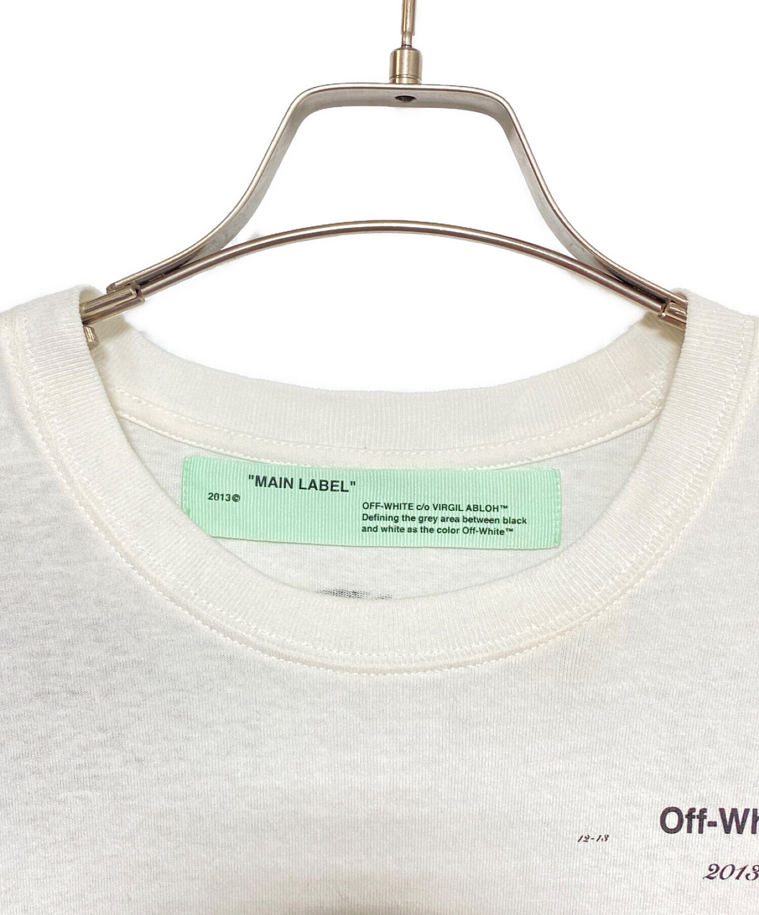 doofu様 中古・古着通販】OFFWHITE (オフホワイト) LOGO COTTON CREWNECK T