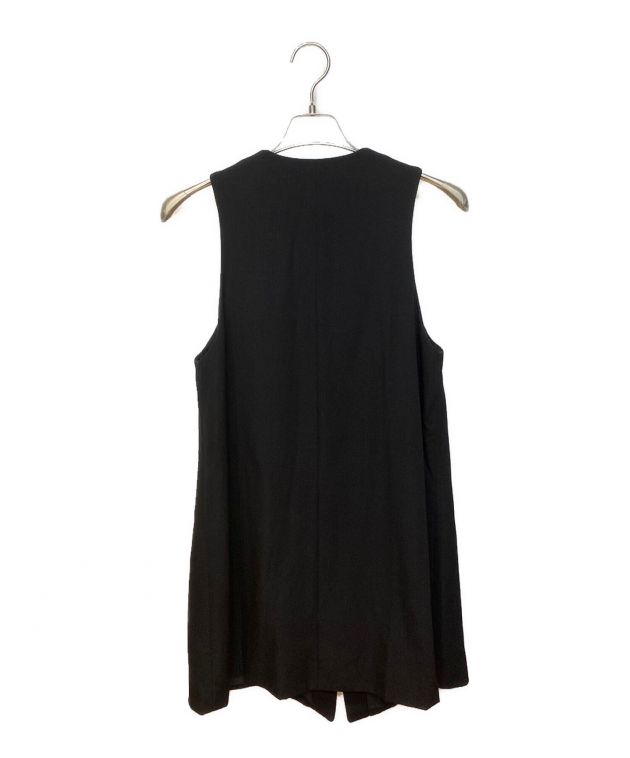 中古・古着通販】Y's (ワイズ) ウールロングベスト ブラック サイズ