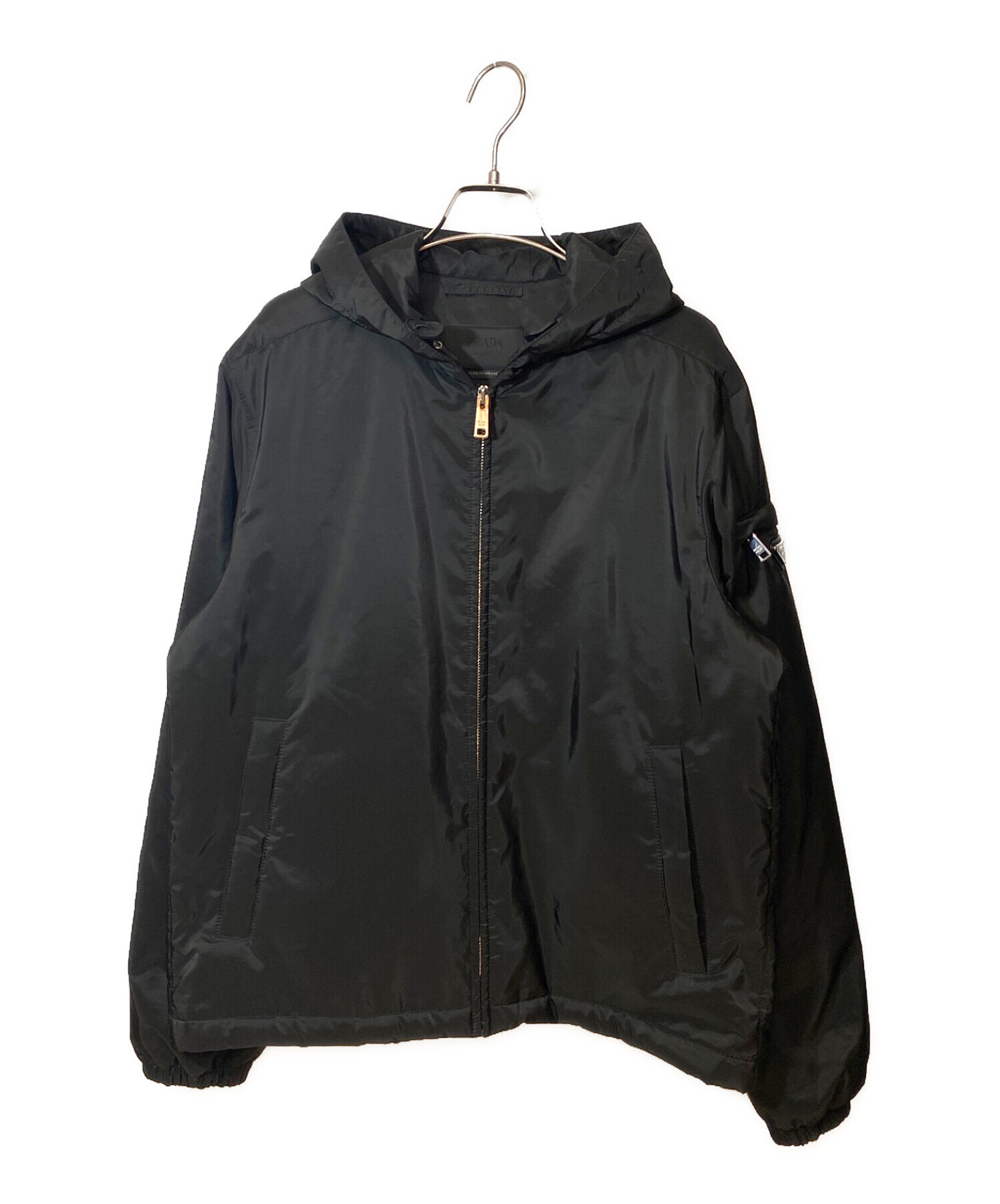 中古・古着通販】PRADA (プラダ) ロゴプレートフーデッドブルゾン 