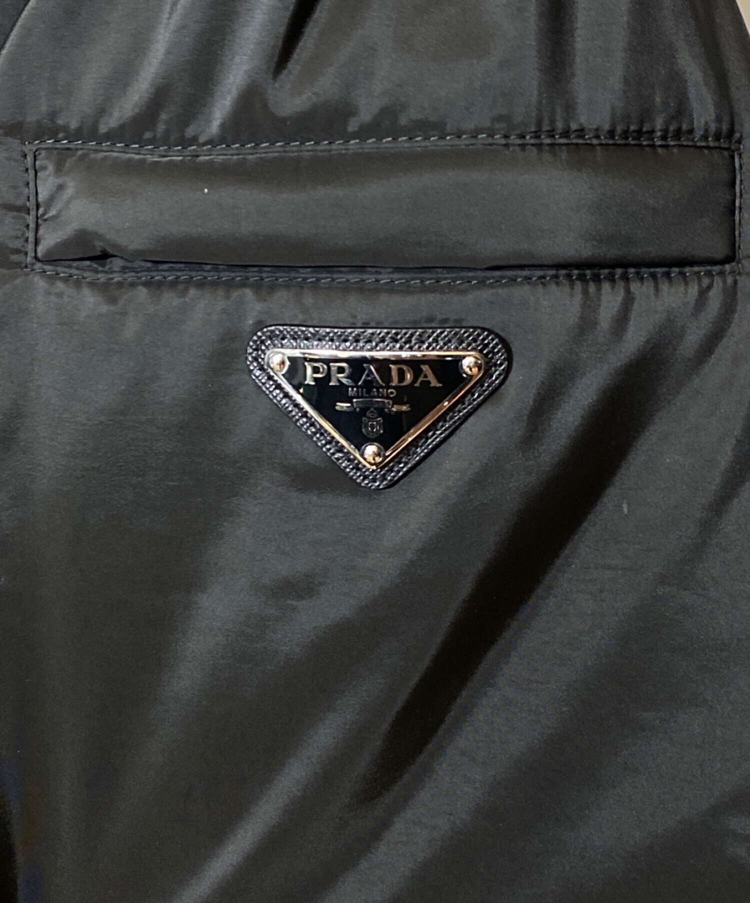 中古・古着通販】PRADA (プラダ) ロゴプレートフーデッドブルゾン 