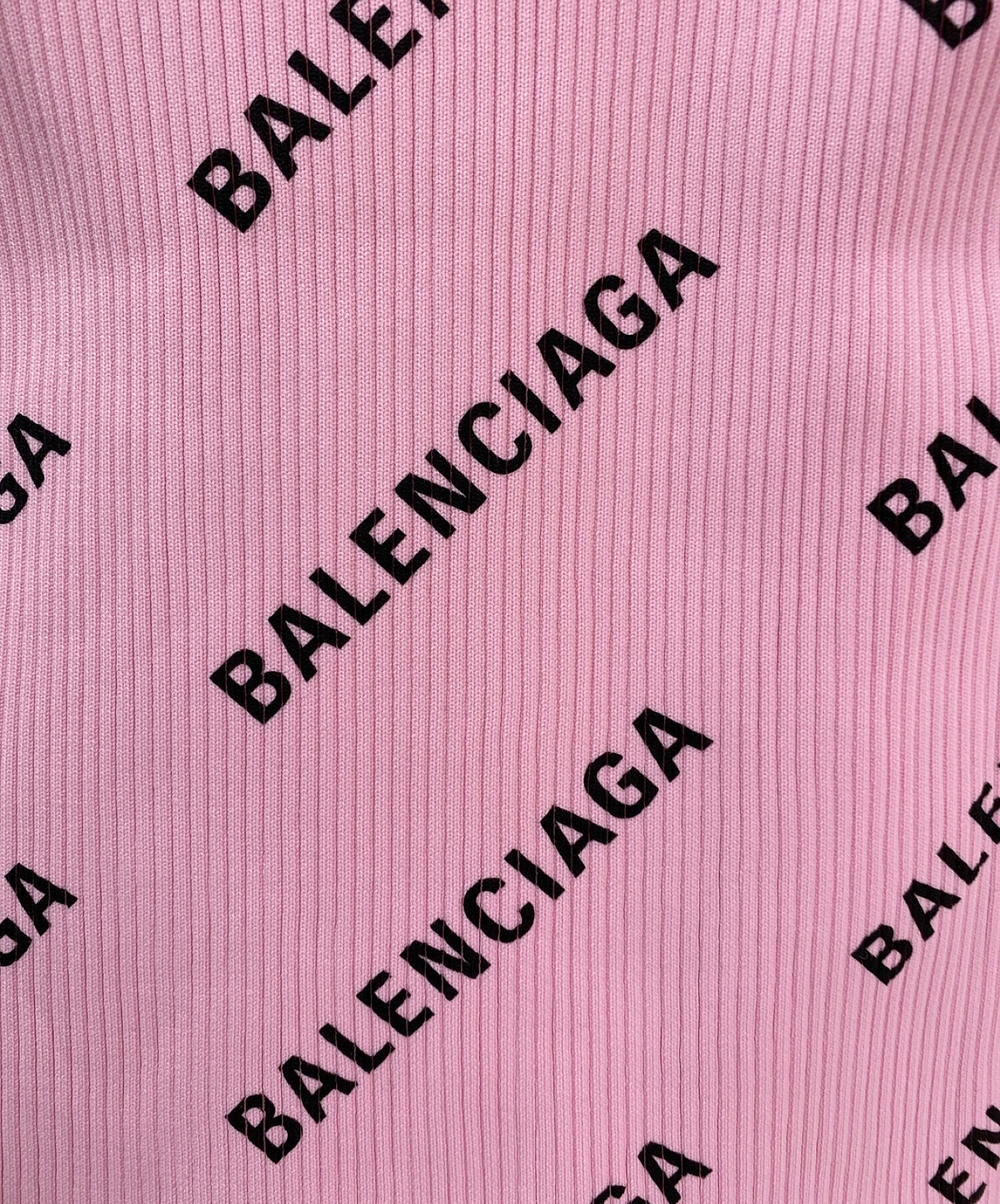 中古・古着通販】BALENCIAGA (バレンシアガ) ロゴ総柄ニット ピンク 