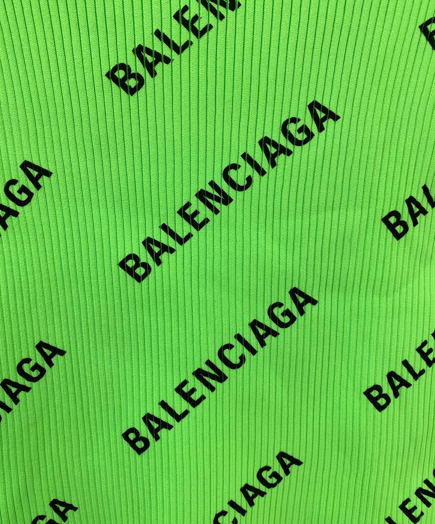中古・古着通販】BALENCIAGA (バレンシアガ) ロゴ総柄ニット グリーン
