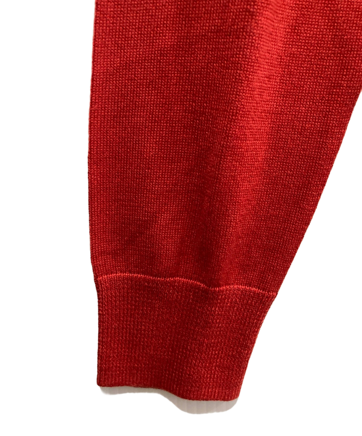 中古・古着通販】BALENCIAGA (バレンシアガ) Vネックニット レッド 