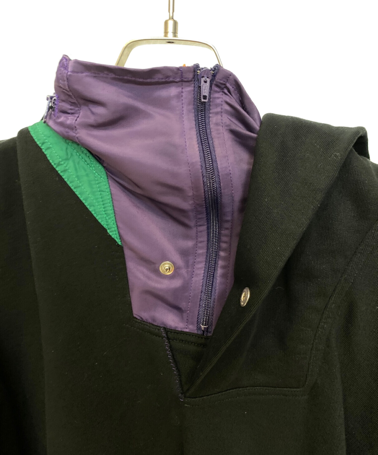 中古・古着通販】KOLOR (カラー) カラーブロック パーカー ブラック